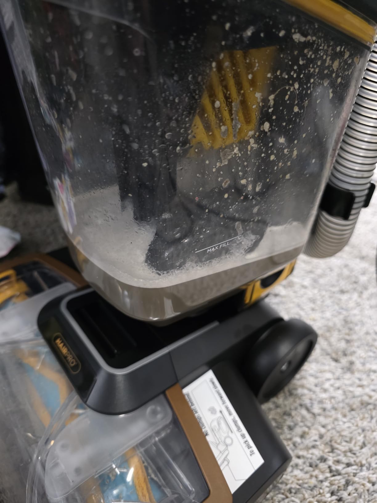 Shark CarpetXpert HairPro Upright Carpet, Area Rug & Upholstery Cleaner with Spot & Stain Remover, Perfect for Pets, Carpet Shampooer, 2 Cleaning Tools, Pet Cleaning Solution, Cobalt, EX251BRN - Customer Photo 4