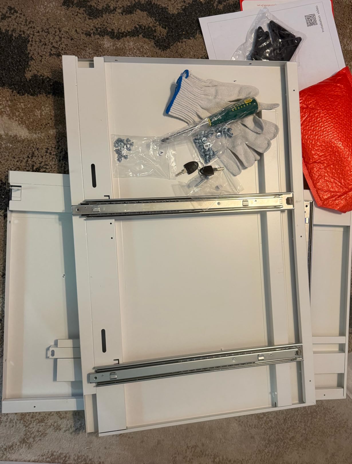 4 Drawer File Cabinet with Lock,Metal Vertical Filing Cabinets for Home Office,Heavy Duty File Storage Cabinet for Letter/Legal/A4/F4 Size File,Assembly Require (Black, Vertical 4 Drawer) Customer Review 4 Drawer File Cabinet with Lock,Metal Vertical Filing Cabinets for Home Office,Heavy Duty File Storage Cabinet for Letter/Legal/A4/F4 Size File,Assembly Require (Black, Vertical 4 Drawer) - Customer Photo 4