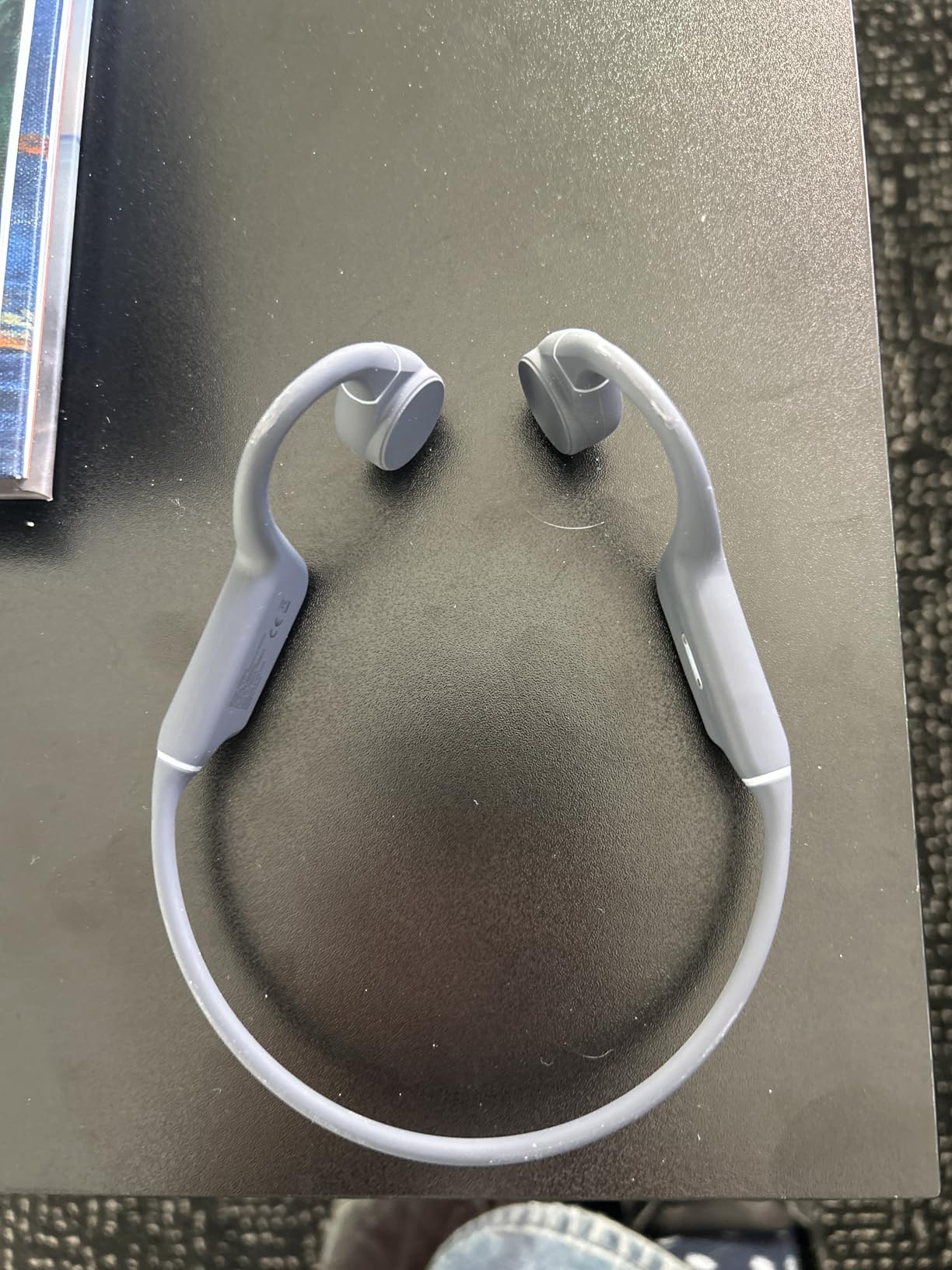 Raycon Bone Conduction Headphones, Open-Ear Bluetooth Sports Earbuds with Mic, IP68 Water Resistant Headset for Workout and Running, 13hr Playtime (Gray) - Customer Photo 2