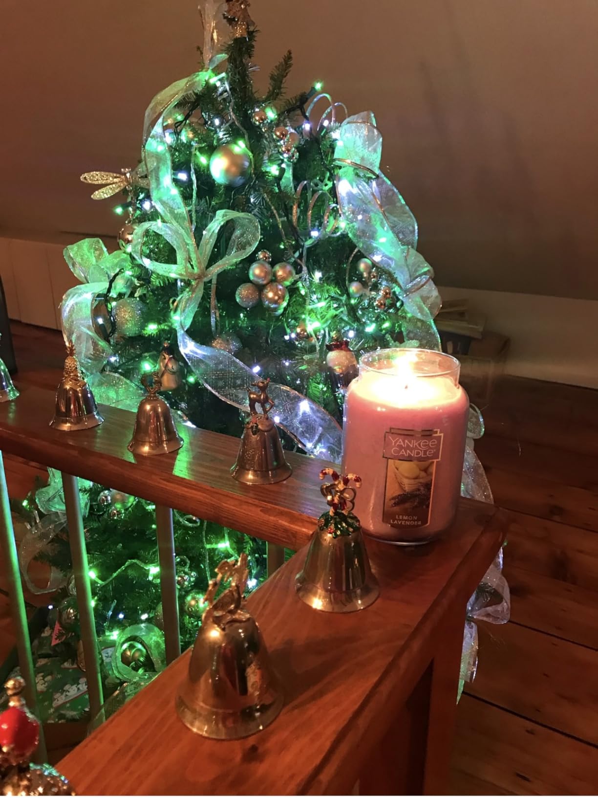 Lenox Ornament, 2025 Babys 1st Christmas Rattle Ornament, Porcelain with Gold Accents and Hanging Cord, Christmas Decorations, Blue/Pink Ribbons, Winter Tree Decor, Winter Decor (Cream, 1 Piece) - Customer Photo 1