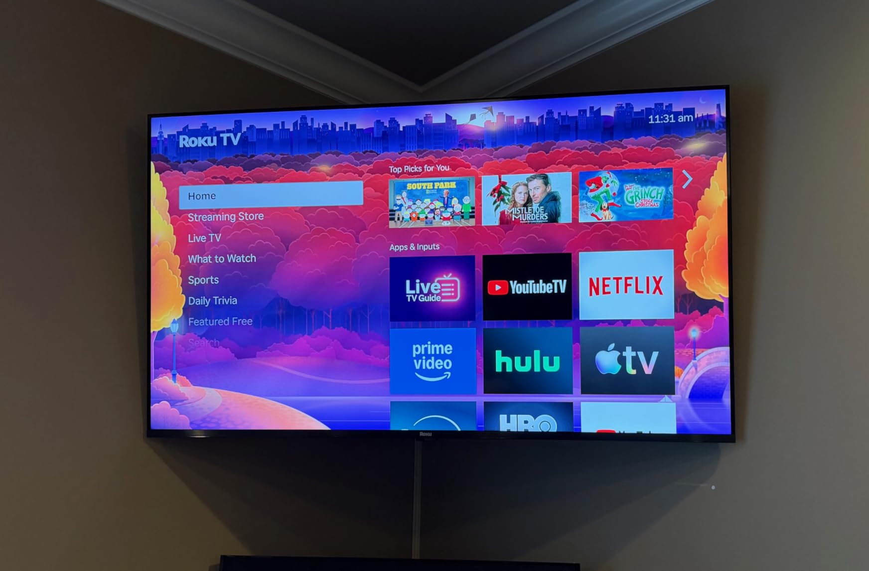 Roku Smart TV 2025 – 55-Inch Plus Series, Mini-LED TV – RokuTV with Enhanced Voice Remote – Flat Screen 4K QLED Television with Dolby Vision & Wi-Fi for Streaming Live Local News, Sports Customer Review Roku Smart TV 2025 – 55-Inch Plus Series, Mini-LED TV – RokuTV with Enhanced Voice Remote – Flat Screen 4K QLED Television with Dolby Vision & Wi-Fi for Streaming Live Local News, Sports - Customer Photo 1