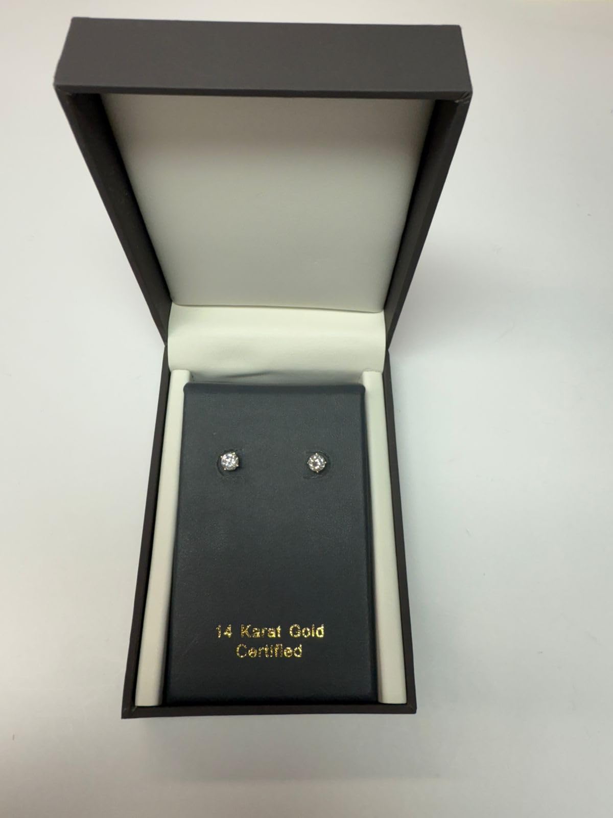 Gilded IGI Certified Lab-Grown Diamond 14KT White Gold and Yellow Gold Stud Earrings for Women| Hypoallergenic Fine Gold Jewelry | 4-Prong Basket, Screw Back Nut | VSI1 Clarity, E-F Color, Round Cut and Princess Cut | 1-2-3 Carat Total Weight - Customer Photo 4