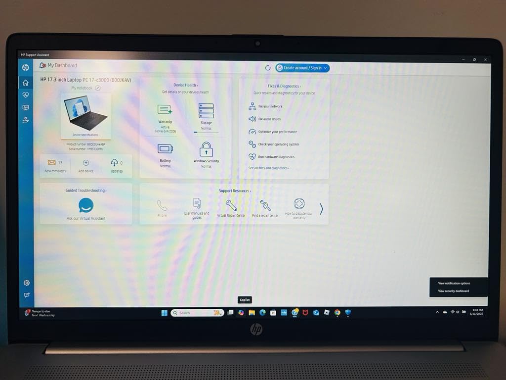 HP 17.3 inch Laptop, FHD Display, Intel Core i5-1334U, 16 GB RAM, 512 GB SSD, Intel Iris Xe Graphics, Windows 11 Home, Natural Silver, 17-cn3399nr - Customer Photo 1