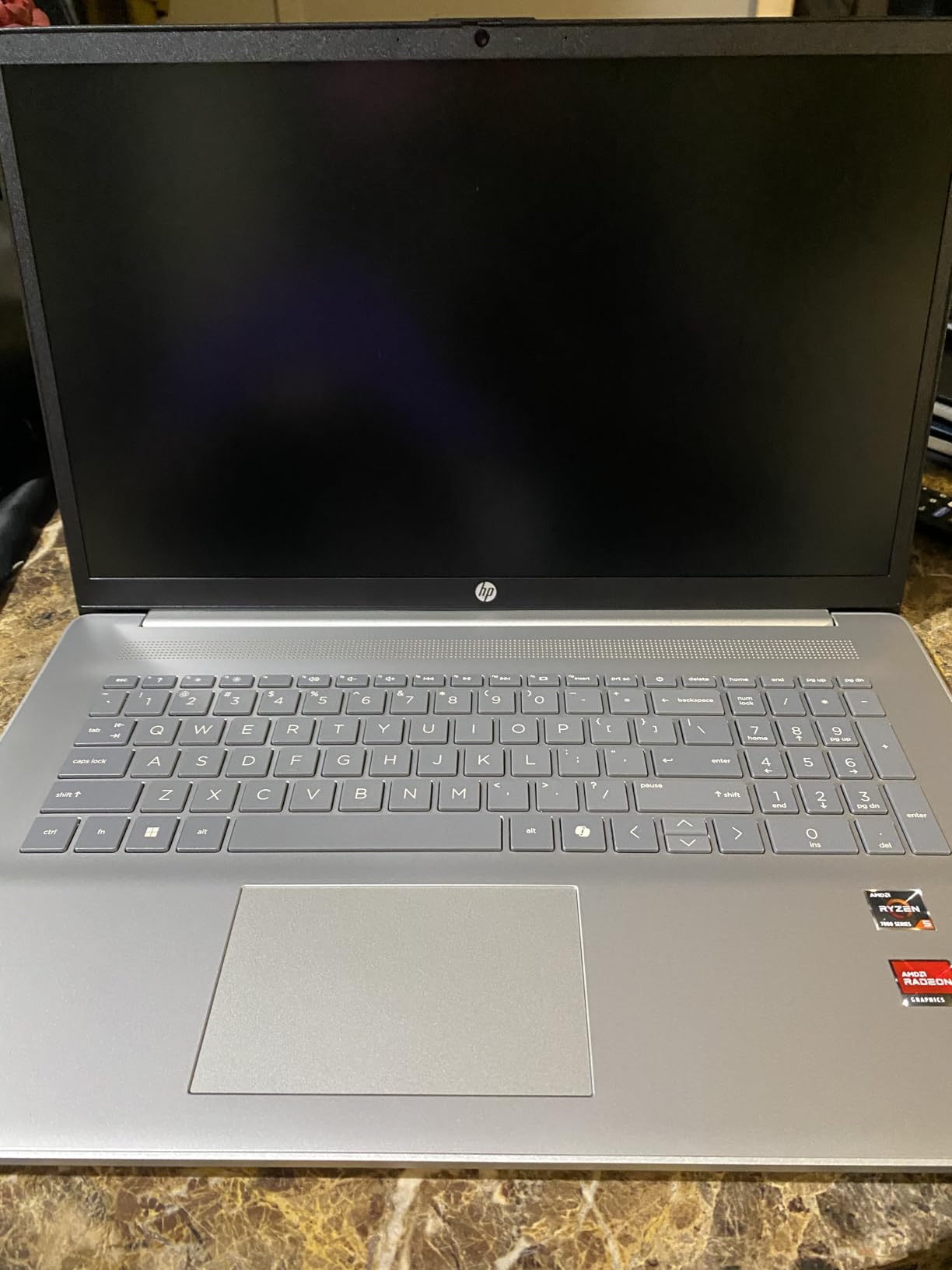 HP 17.3 inch Laptop, HD+ Display, AMD Ryzen 5 7520U, 16 GB RAM, 512 GB SSD, AMD Radeon Graphics, Windows 11 Home, Natural Silver, 17-cp2199nr - Customer Photo 1
