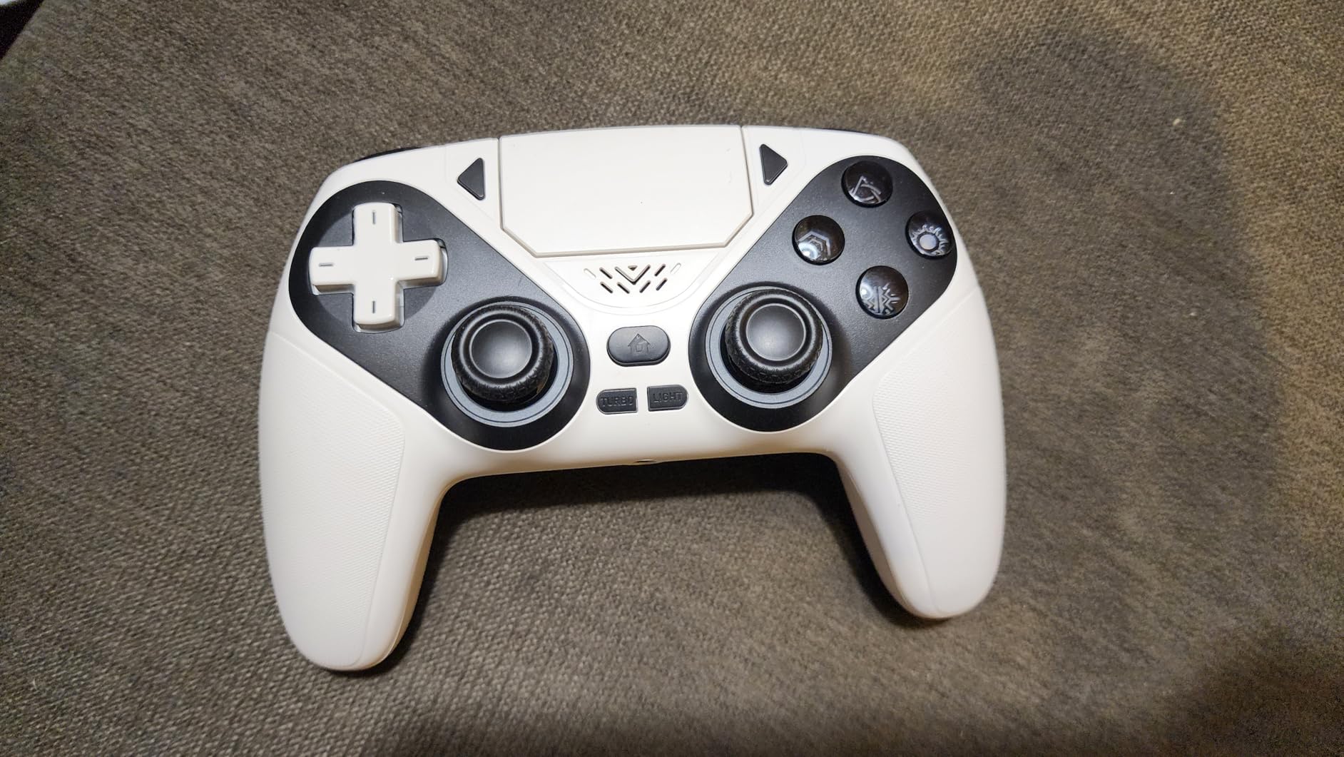 Gamrombo LED Wireless Controller for PS5, Compatible with PS5 Pro/Slim/PC, Dual Vibration, Macro/Turbo Function, 3.5mm Audio Jack, 6-Axis Motion Contro Gamepad with Speaker(White) - Customer Photo 4