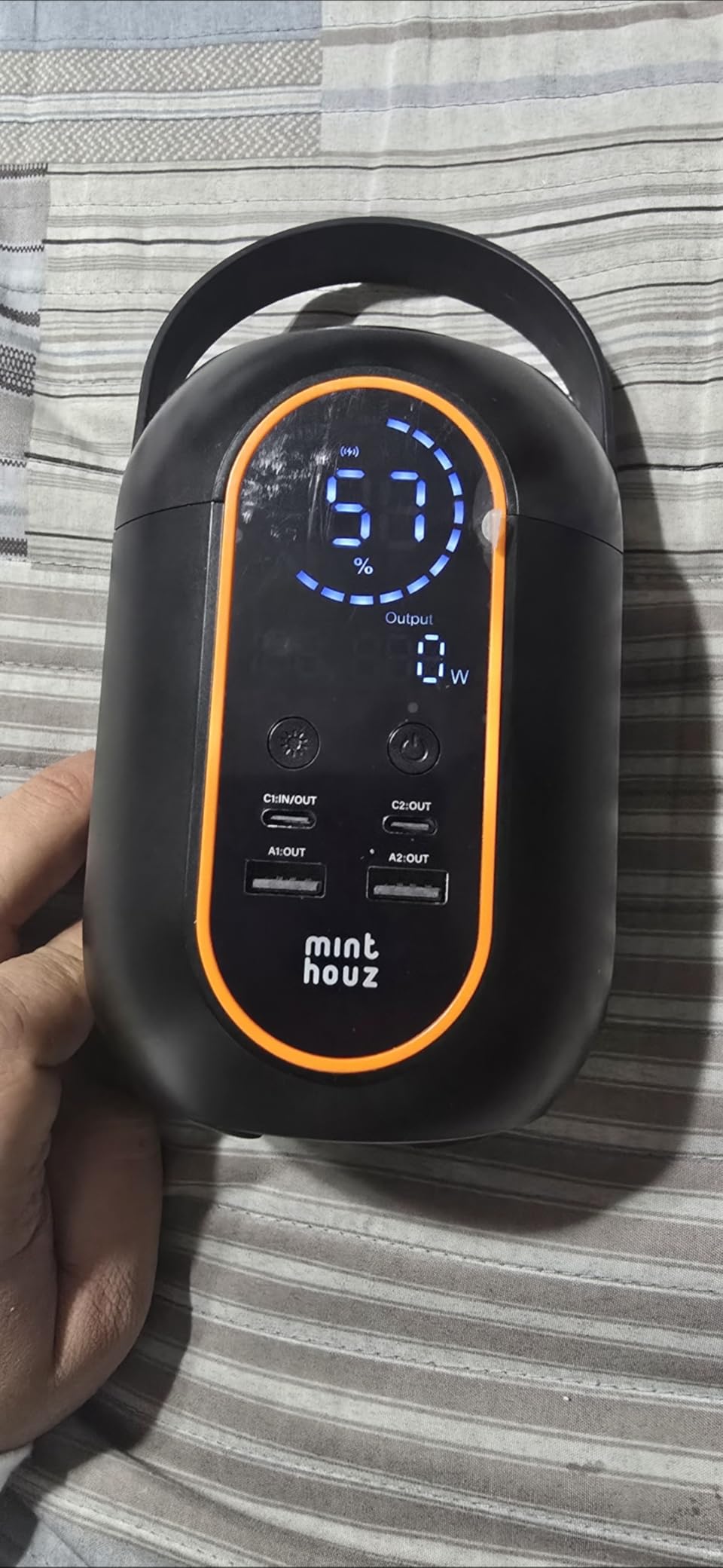 Minthouz Camping Portable Power Station 199.2Wh (54000mAh), 140W Fast Charging Power Bank with Wireless Charging, Outdoor Generator with Versatile Lighting for Camping, Travel, Home Emergency - Customer Photo 1