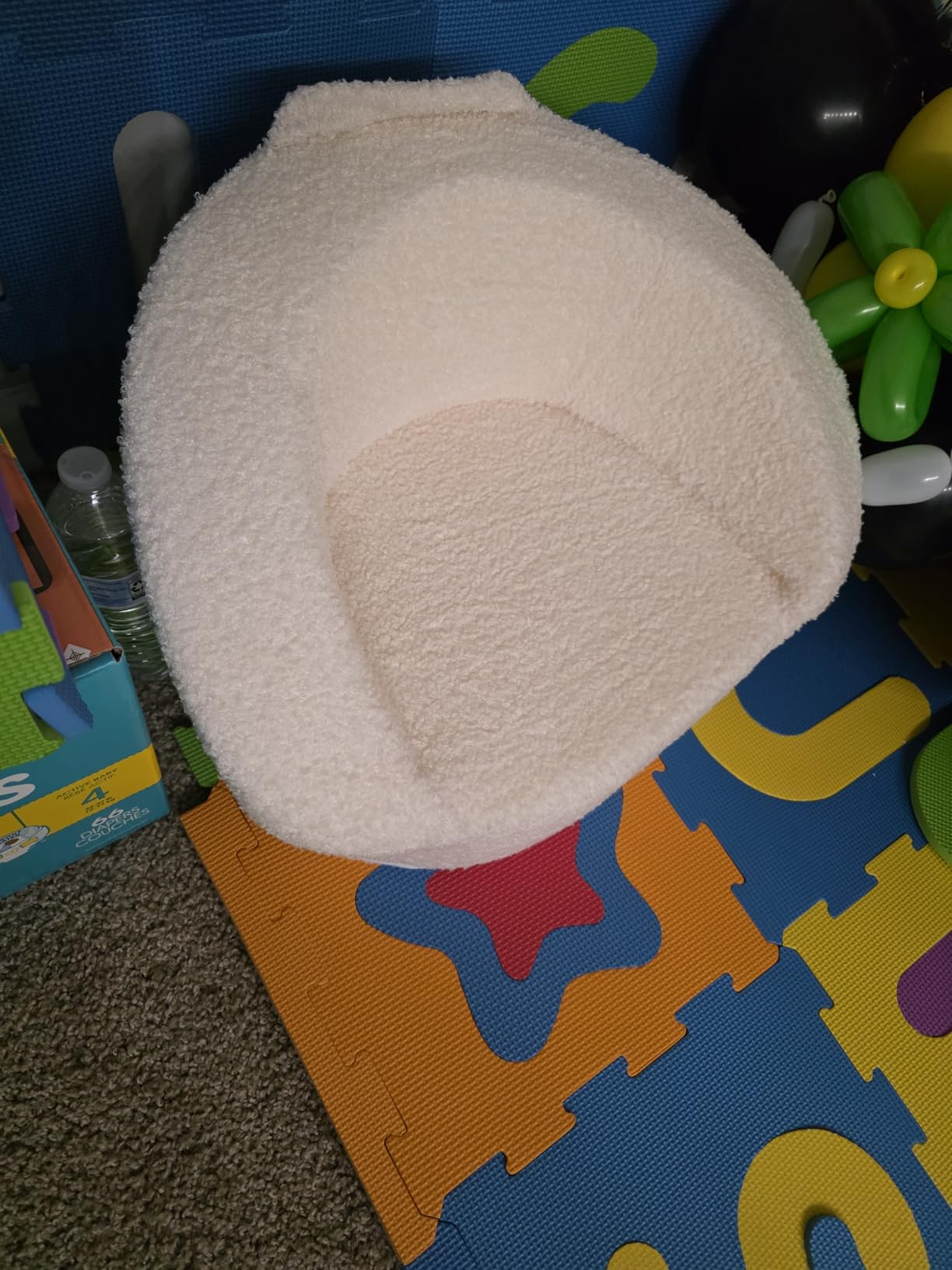 Mini Plush Teddy Bear Kids Sofa Chair - 17.3'' Compact Portable Toddler Chair with Carry Handle, Washable Cover, Safe Sturdy Design - Suitable for Boys and Girls - White Customer Review Mini Plush Teddy Bear Kids Sofa Chair - 17.3'' Compact Portable Toddler Chair with Carry Handle, Washable Cover, Safe Sturdy Design - Suitable for Boys and Girls - White - Customer Photo 1