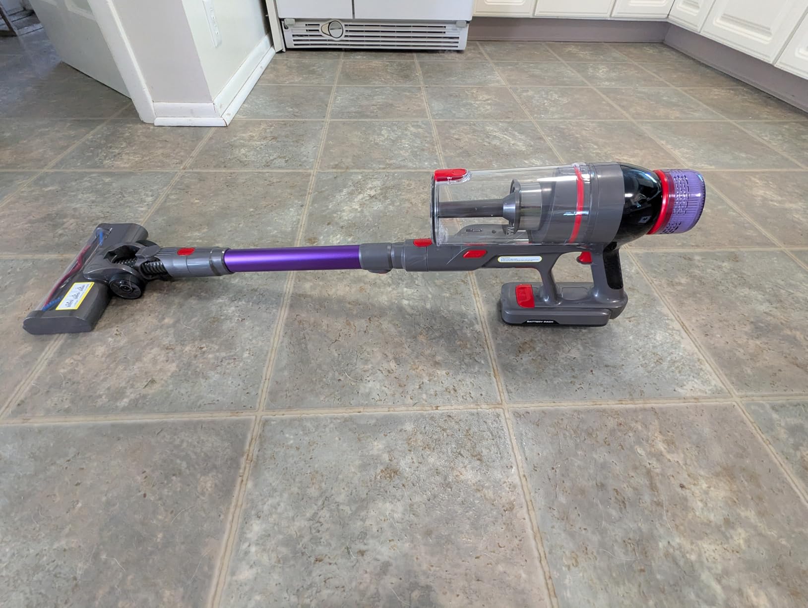 Cordless Stick Vacuum Cleaner - 550W Powerful Cordless Vacuum with HEPA Filter, Up to 50min Runtime & Tangle-Free Lightweight & Detachable Battery for Pet Hair Carpet Hardwood Floor Cleaning - Customer Photo 2