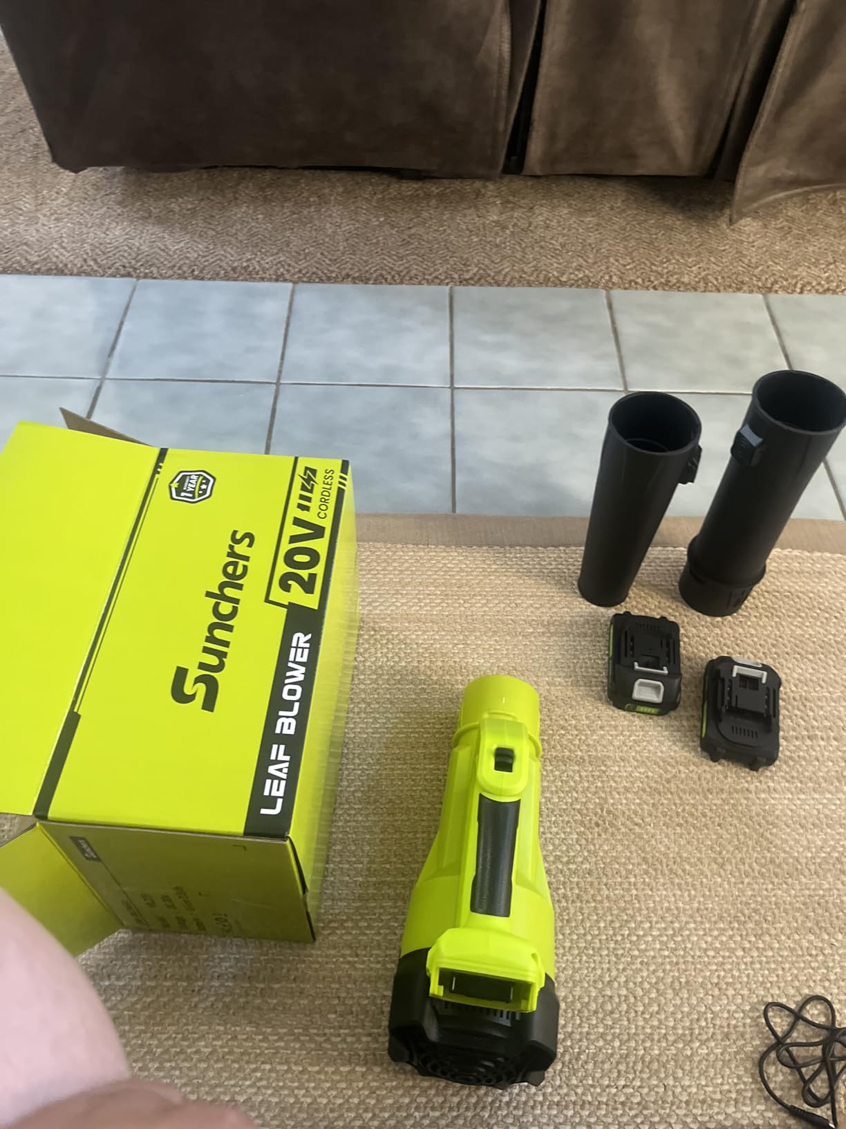 Leaf Blower Cordless with 2 Batteries and Charger, Electric Battery Powered Cordless Leaf Blower, Portable Lightweight Handhold Blowers for Blowing Leaves, Patio Cleaning, Lawn Care and Dust Customer Review Leaf Blower Cordless with 2 Batteries and Charger, Electric Battery Powered Cordless Leaf Blower, Portable Lightweight Handhold Blowers for Blowing Leaves, Patio Cleaning, Lawn Care and Dust - Customer Photo 2