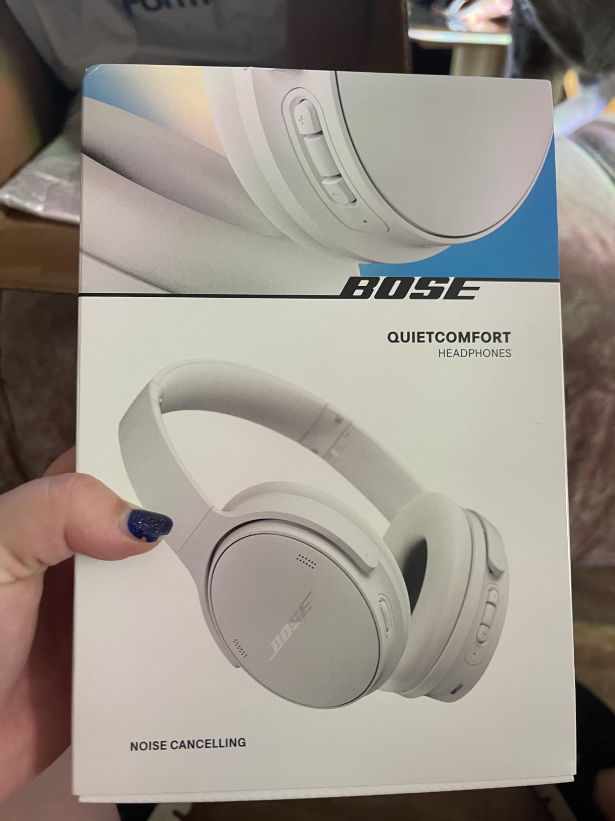 Bose QuietComfort Headphones - Wireless Bluetooth Headphones, Active Over Ear Noise Cancelling and Mic, USB-C Charging, Deep Bass, Up to 24 Hours of Playtime, Twilight Blue - Limited Edition Color - Customer Photo 2