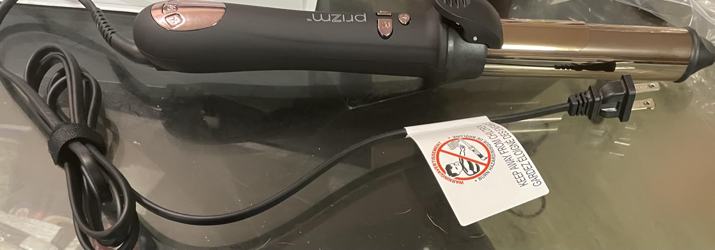 Prizm Nano Titanium Automatic Rotating Curling Iron Worldwide Dual Voltage Curling Wand 11 Temperature 1 Inch Hair Iron Effortless Curls Spinning Barrel LCD Display Negative Ions 360° Swivel Cord - Customer Photo 1