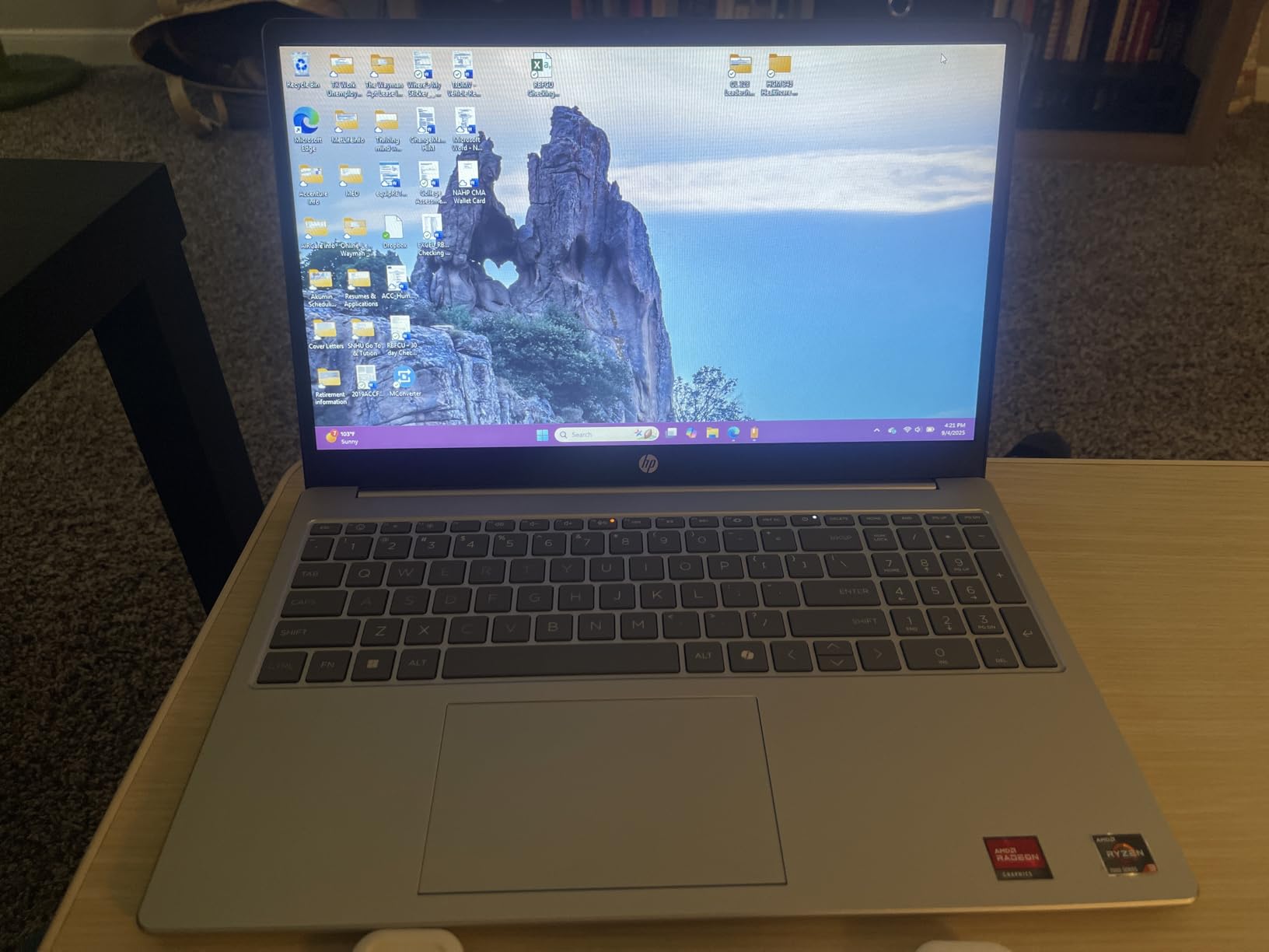 HP 15.6 inch Laptop, HD Touchscreen Display, AMD Ryzen 3 7320U, 8 GB RAM, 128 GB SSD, AMD Radeon Graphics, Windows 11 Home in S Mode, Natural Silver, 15-fc0099nr - Customer Photo 2