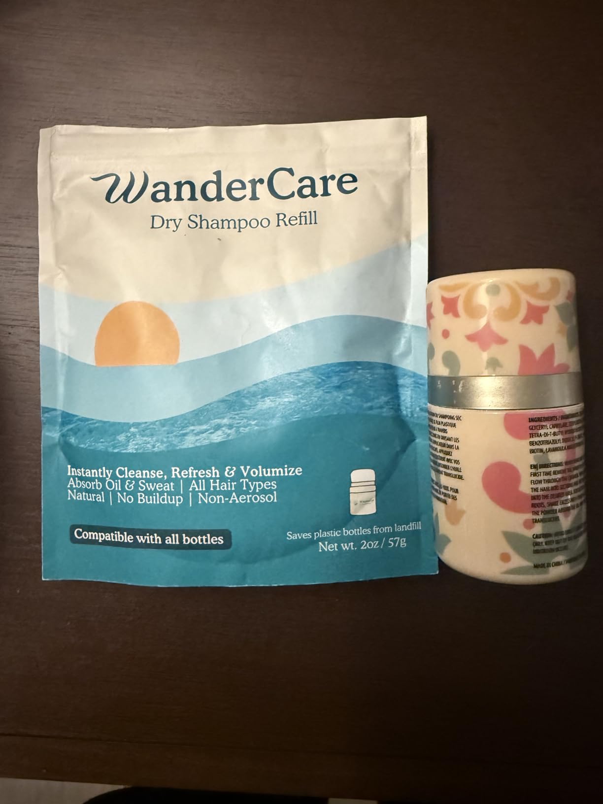 WanderCare Dry Shampoo Powder REFILL | Natural, Plastic-free, Eco-friendly | Refresh & Volumize | Made in USA | 2oz - Customer Photo 1
