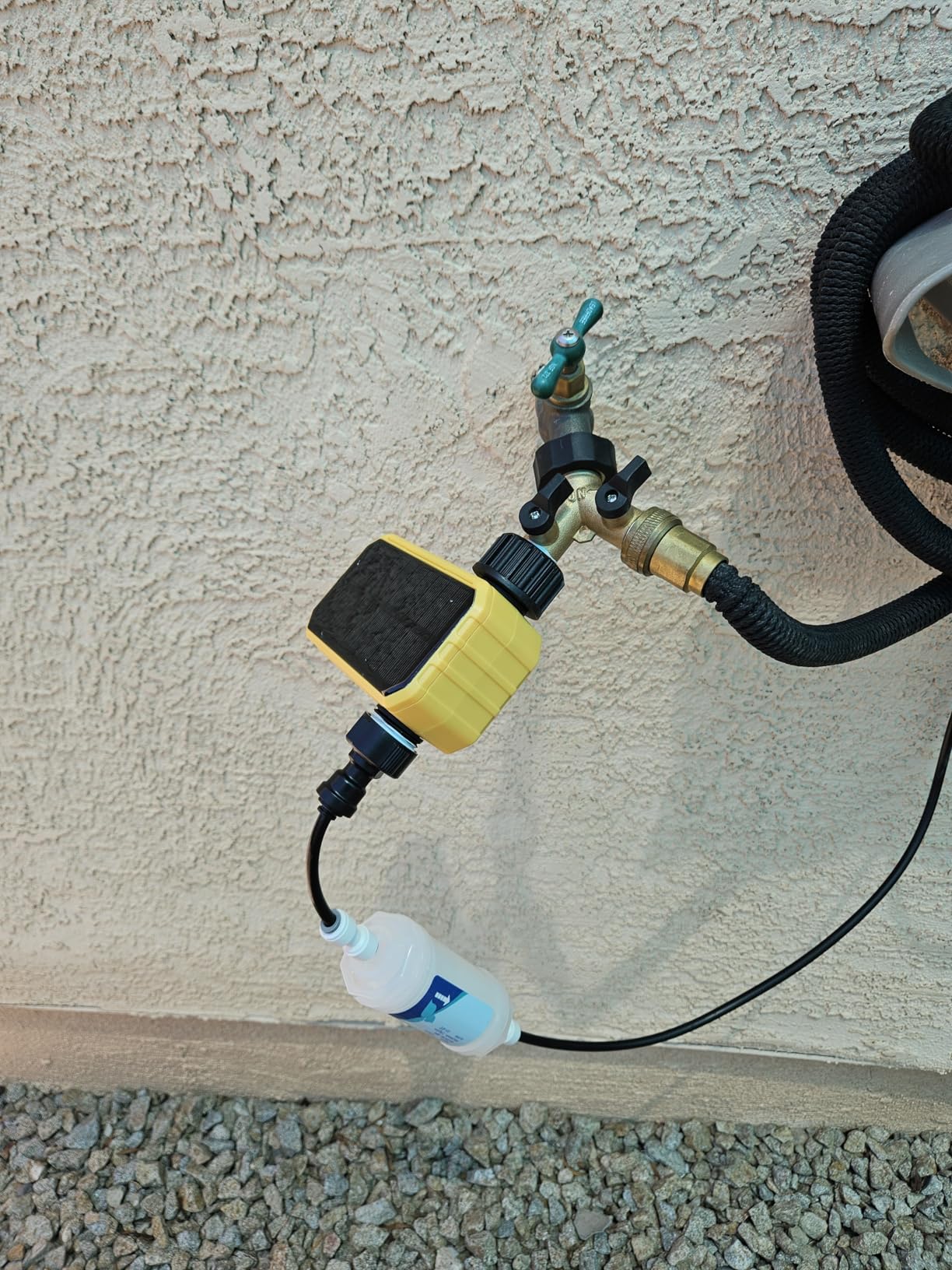 Smart WiFi Water Timer 2 Zone No Need Gateway, Solar WiFi Sprinkler Valve Timer for Garden Hose APP & Remote Control Alexa & Google Voice Compatible,Rain Delay, Manual Mode Sprinkler System Customer Review Smart WiFi Water Timer 2 Zone No Need Gateway, Solar WiFi Sprinkler Valve Timer for Garden Hose APP & Remote Control Alexa & Google Voice Compatible,Rain Delay, Manual Mode Sprinkler System - Customer Photo 4