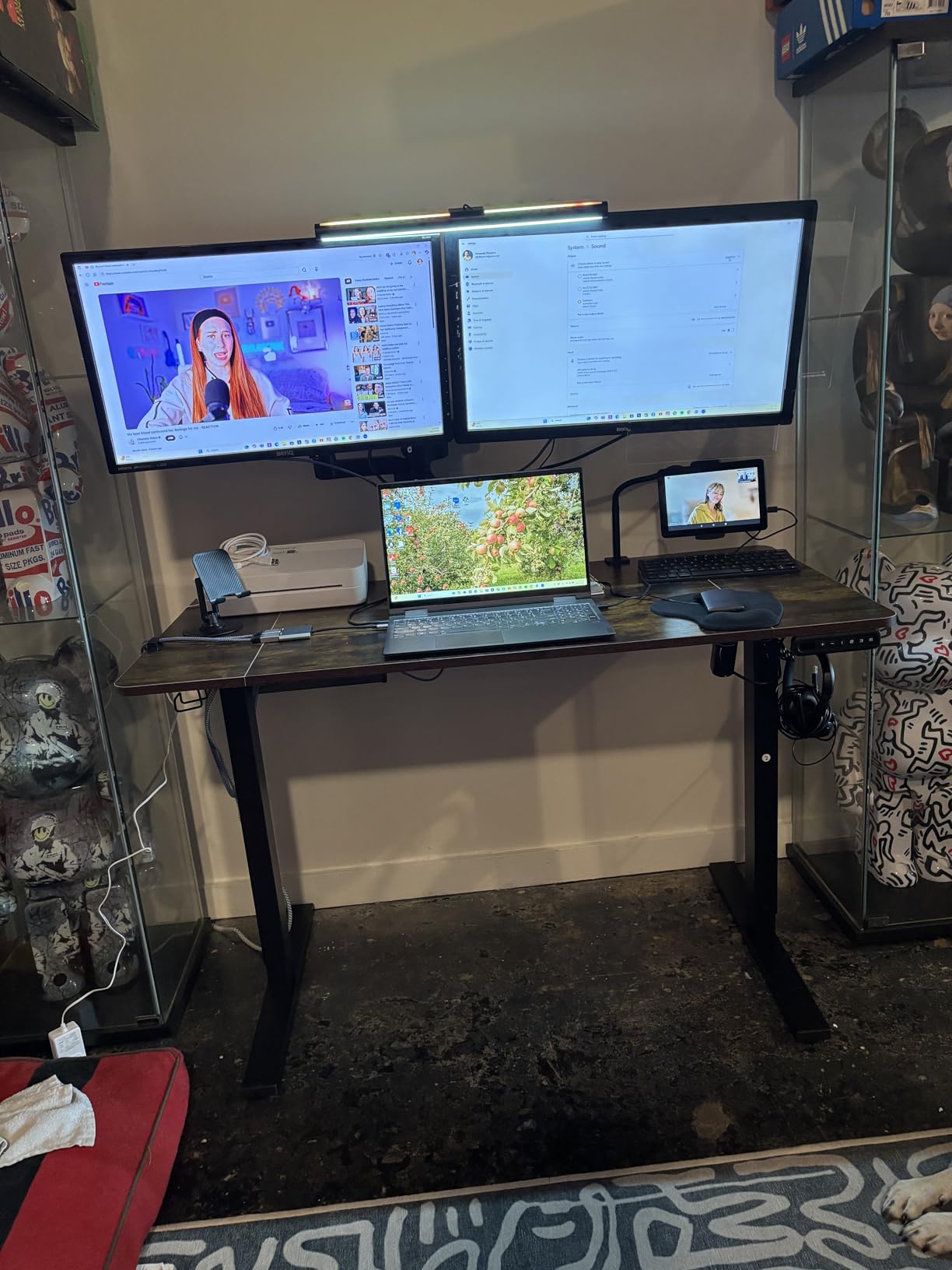 SIAGO Electric Standing Desk Adjustable - 48 x 24 Inch Sit Stand up Desk with Cable Management - 3 Memory Preset Adjustable Height Table - Customer Photo 1