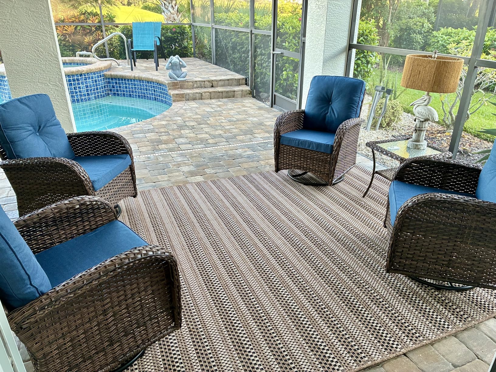 Belord 8 Piece Patio Furniture Set with 43