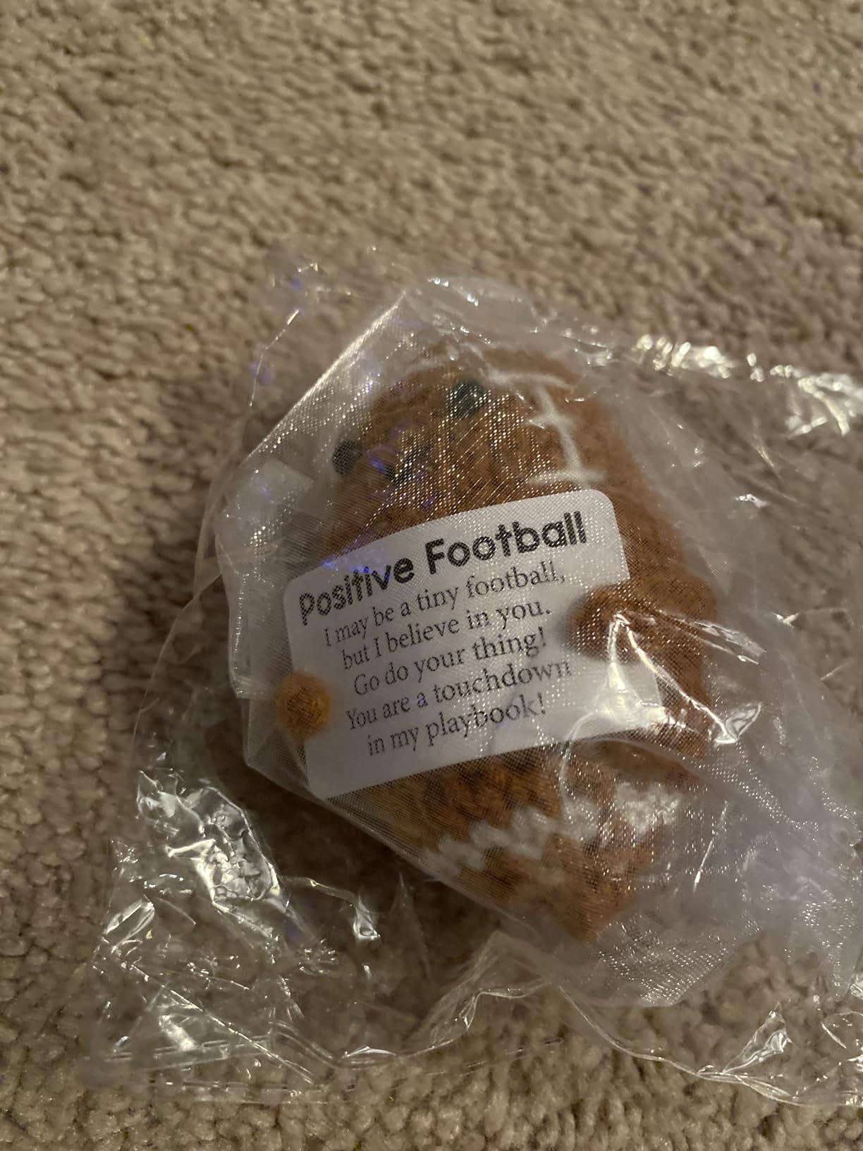 Birthday Gifts for Him Her Boyfriend Girlfriend, To My Love Christmas Handmade Emotional Crochet Football, Small Cute Anniversary Present for Him, Mini Romantic I Love You Gift for Husband Wife Couple - Customer Photo 2