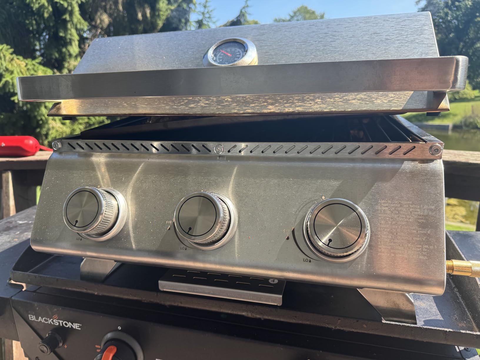 R.W.FLAME Premium 3-Burner Tabletop Propane Gas Griddle Stainless Steel Portable Outdoor Griddle,24,000 BTU Compact Flat Top Camping BBQ Grill,347 Sq. In. Cooking Area,Heavy Duty - Customer Photo 3