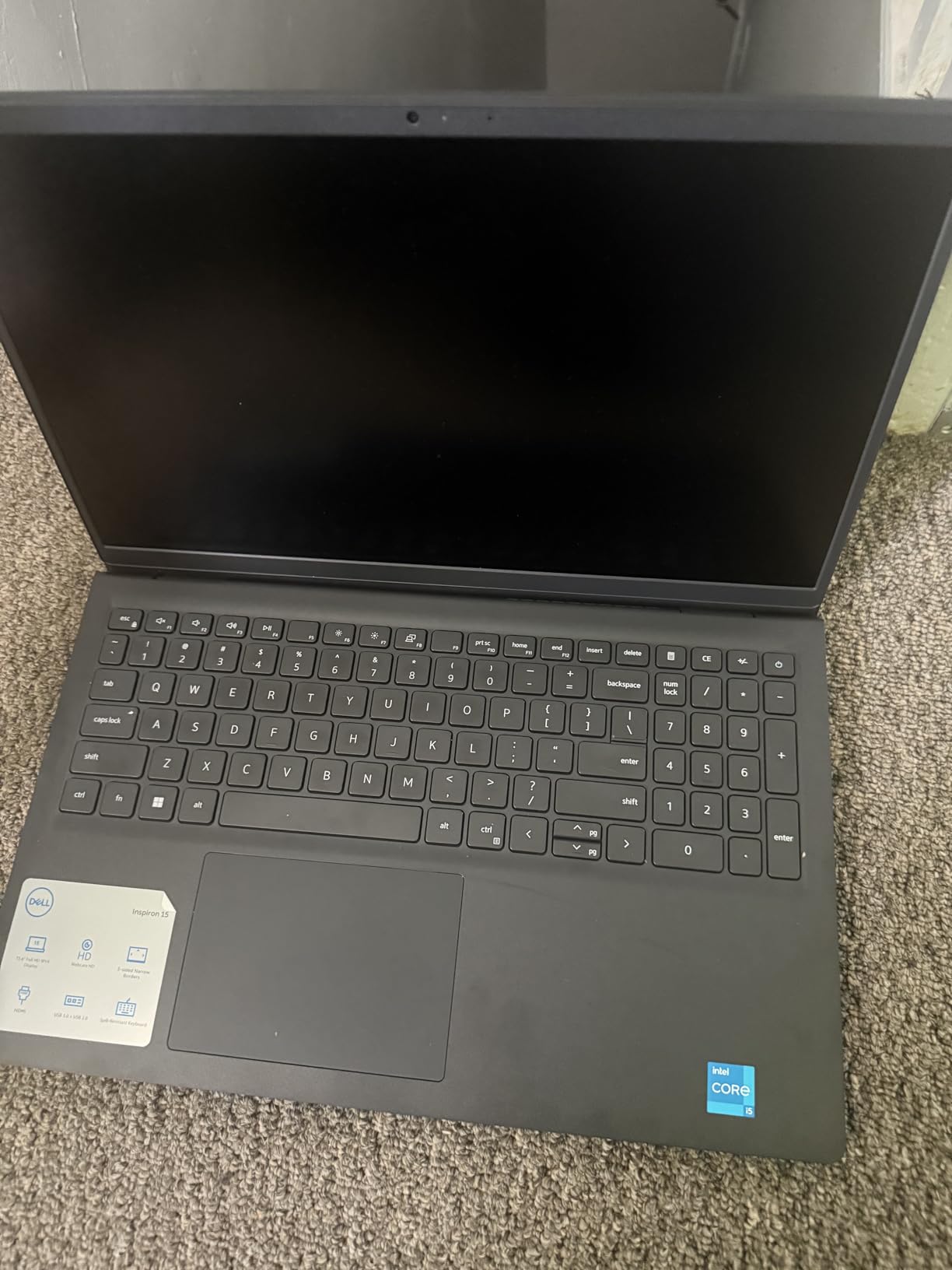 Dell Inspiron 3520 Laptop - 15.6-inch FHD (1920 x 1080) 120Hz Display, Intel Core i5-1235U Processor, 8GB DDR4 RAM, 512GB SSD, WiFi 5, Windows 11 S Mode - Carbon Black Customer Review Dell Inspiron 3520 Laptop - 15.6-inch FHD (1920 x 1080) 120Hz Display, Intel Core i5-1235U Processor, 8GB DDR4 RAM, 512GB SSD, WiFi 5, Windows 11 S Mode - Carbon Black - Customer Photo 2