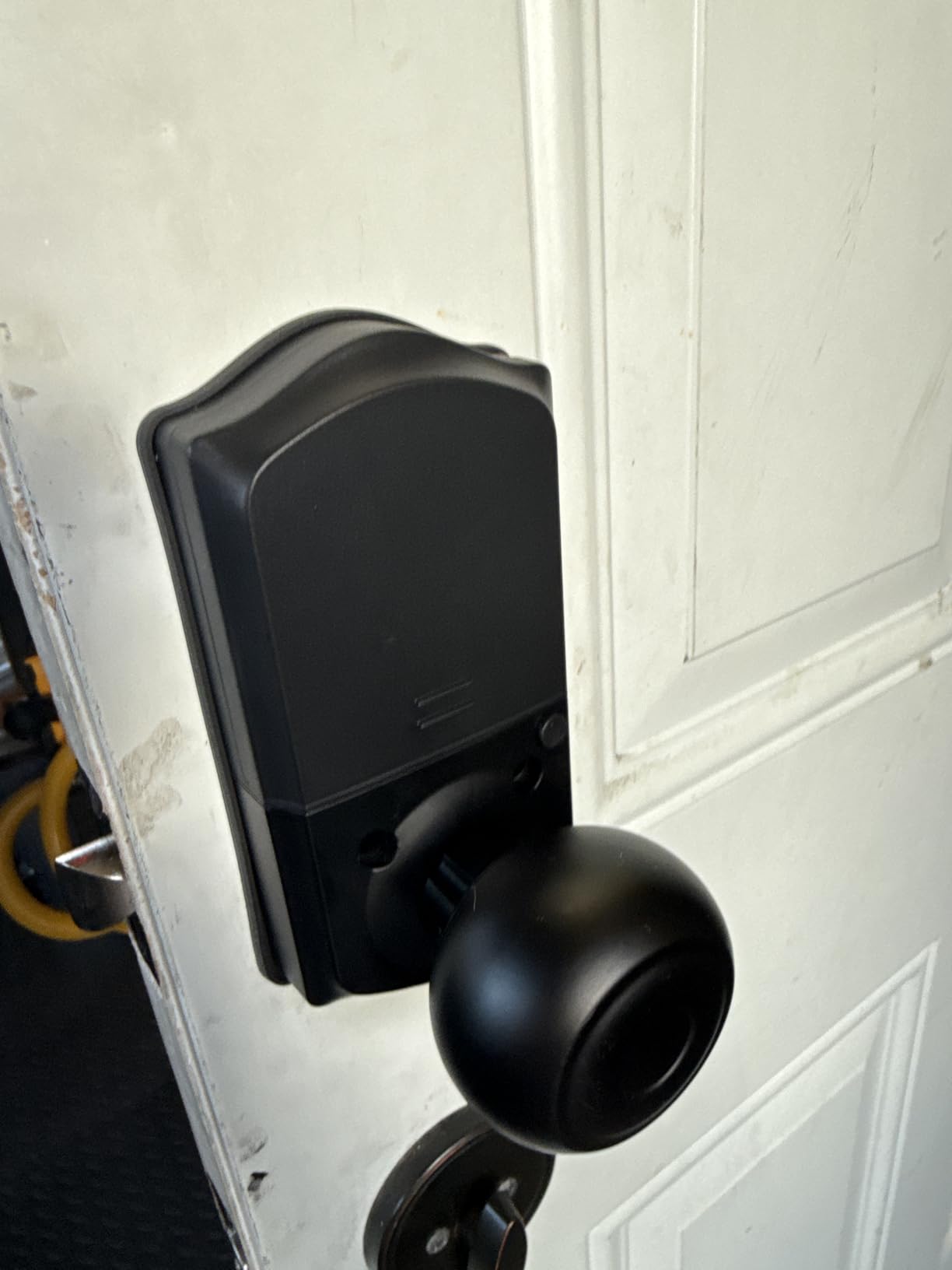 Veise VE018 Smart Knob Handle Lock - Fingerprint, App Control, Keyless Entry for Front Door and Bedroom, Electronic Digital Keypad, Auto Lock, Remote Access Sharing, IP55 Weatherproof, Satin Nickel - Customer Photo 2