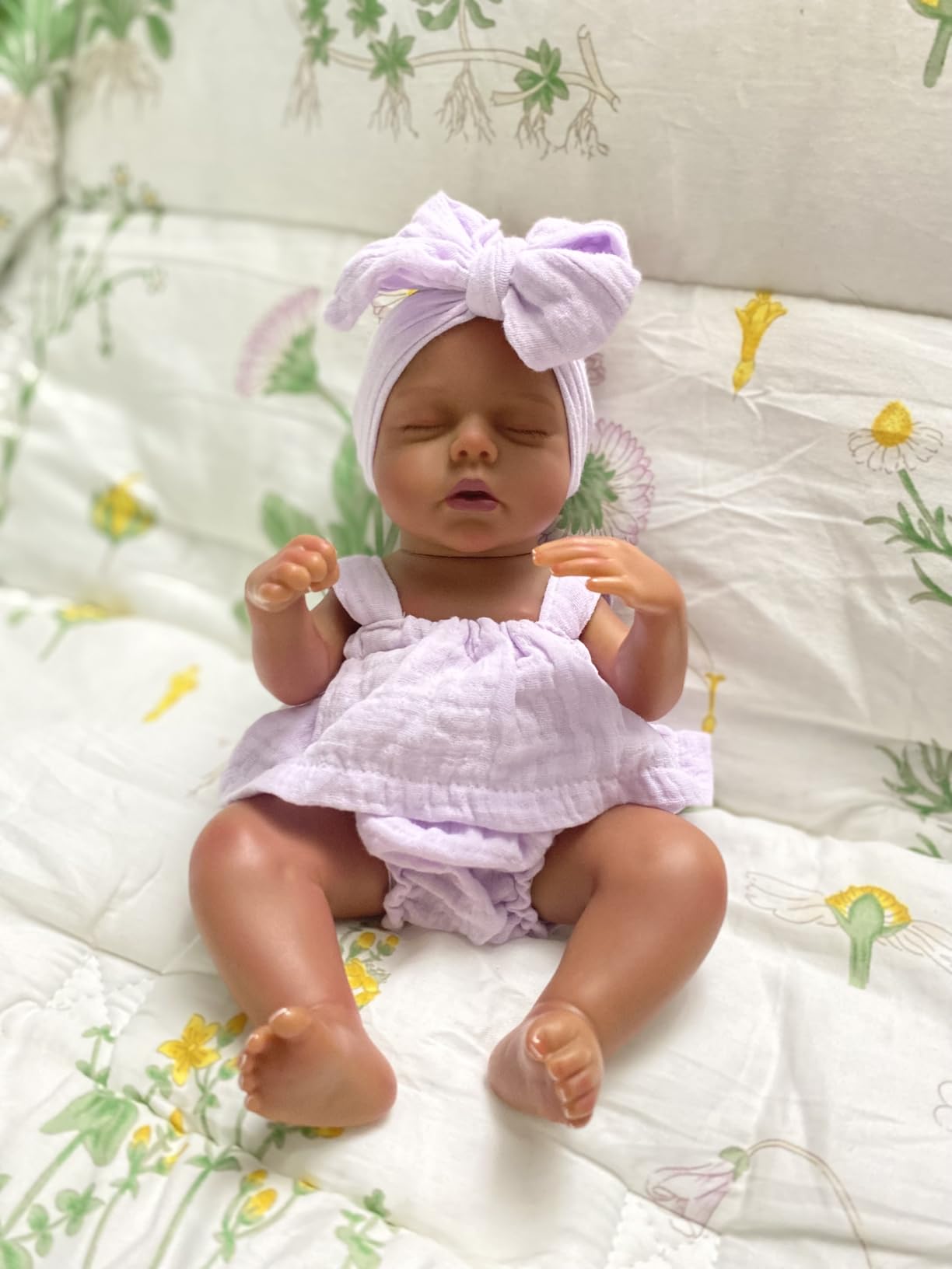 BABESIDE Lifelike Reborn Baby Dolls Daisy Black Girl- 12 Inch Soft Body Realistic-Newborn Handmade Real Life Baby Dolls with Clothes and Toy Gift for Kids Age 3+ Customer Review BABESIDE Lifelike Reborn Baby Dolls Daisy Black Girl- 12 Inch Soft Body Realistic-Newborn Handmade Real Life Baby Dolls with Clothes and Toy Gift for Kids Age 3+ - Customer Photo 2