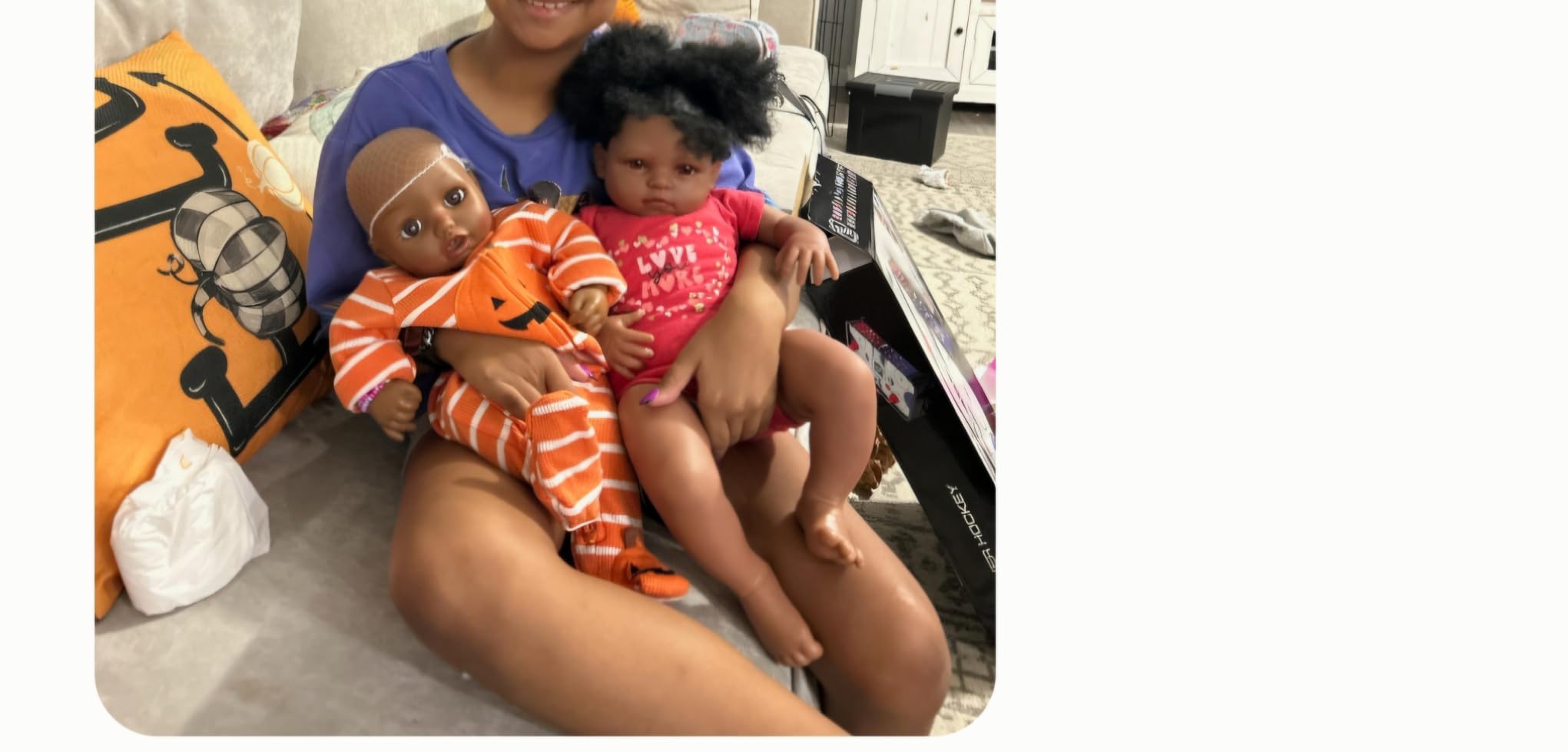 BABESIDE Lifelike Reborn Baby Dolls Daisy Black Girl- 12 Inch Soft Body Realistic-Newborn Handmade Real Life Baby Dolls with Clothes and Toy Gift for Kids Age 3+ Customer Review BABESIDE Lifelike Reborn Baby Dolls Daisy Black Girl- 12 Inch Soft Body Realistic-Newborn Handmade Real Life Baby Dolls with Clothes and Toy Gift for Kids Age 3+ - Customer Photo 4