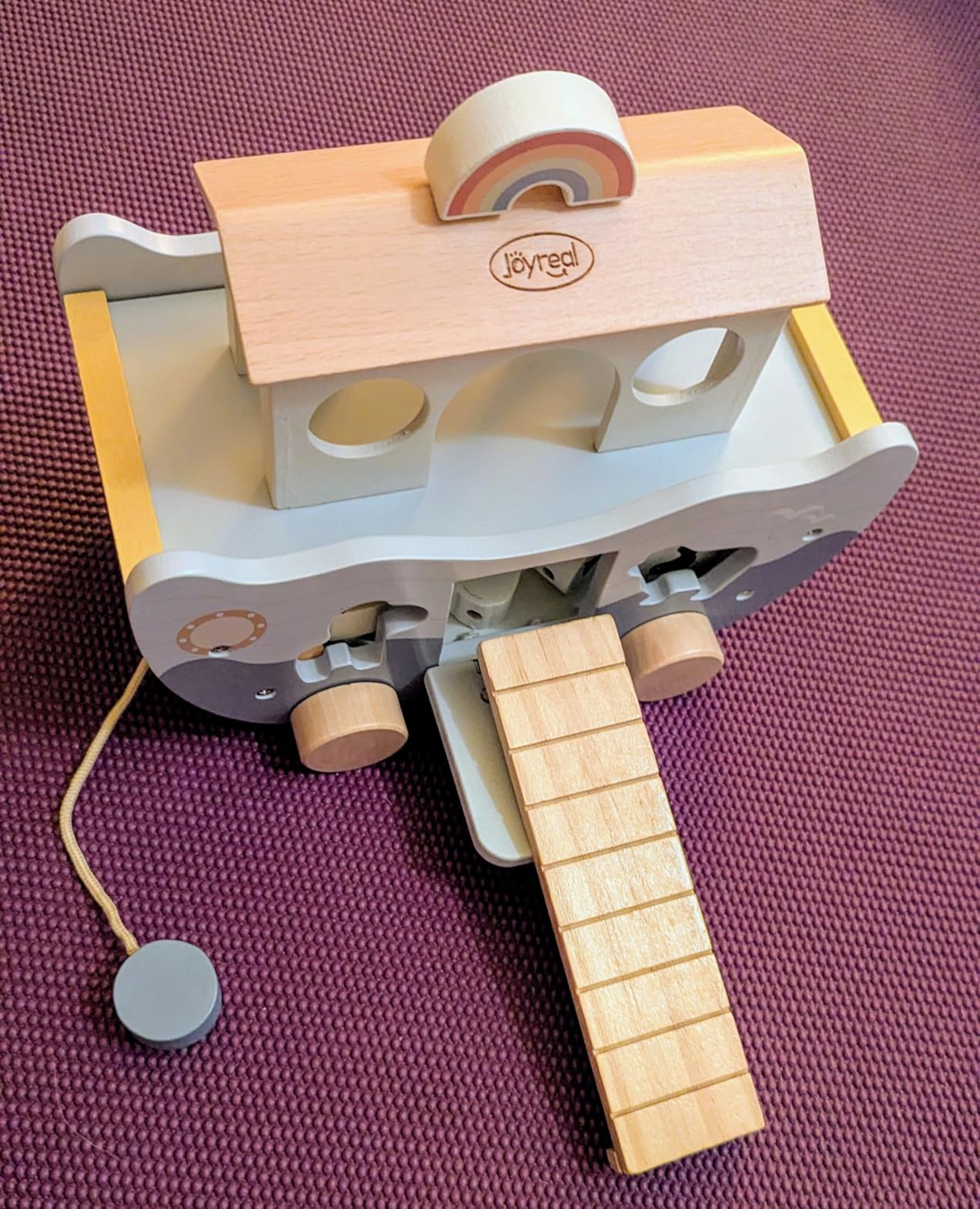 Joyreal Wooden Noah's Ark Toy for 1 Year Old Baby Boy and Girl Baptism Gift - Neutral Color Montessori Educational Toy with Animal Shape Sorter - Christian Toys for Toddler 1-3 Christmas Birthday Gift - Customer Photo 2