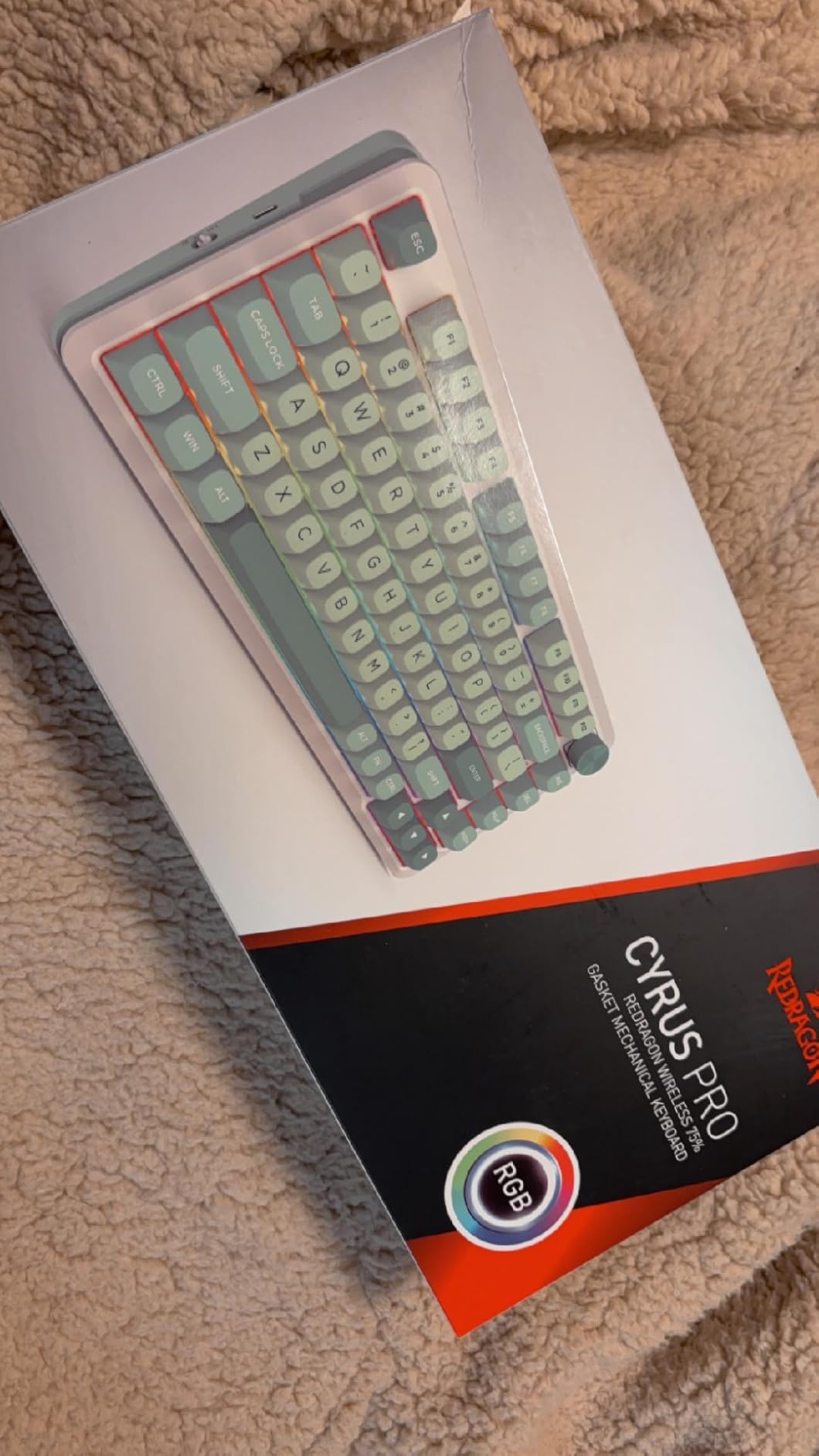 Redragon K713 Wireless Mechanical Keyboard, Gasket Mounted RGB Gaming Keyboard, 3-Mode (2.4G/BT/USB), Pre-Lubed Linear Red Switches, 75％ Layout, 82 Keys Hot Swappable for PC/Mac - Black - Customer Photo 2