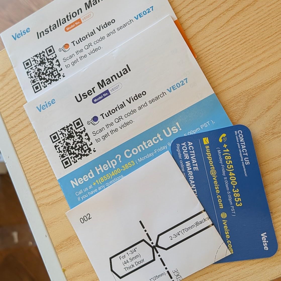 Veise VE027 Built-in Wi-Fi Smart Lock, Fingerprint Keyless Entry Front Door Lock, App Remote Control, No Hub Needed, Keypad Deadbolt, IP65 Waterproof, BHMA Grade 3, Matte Black - Customer Photo 1