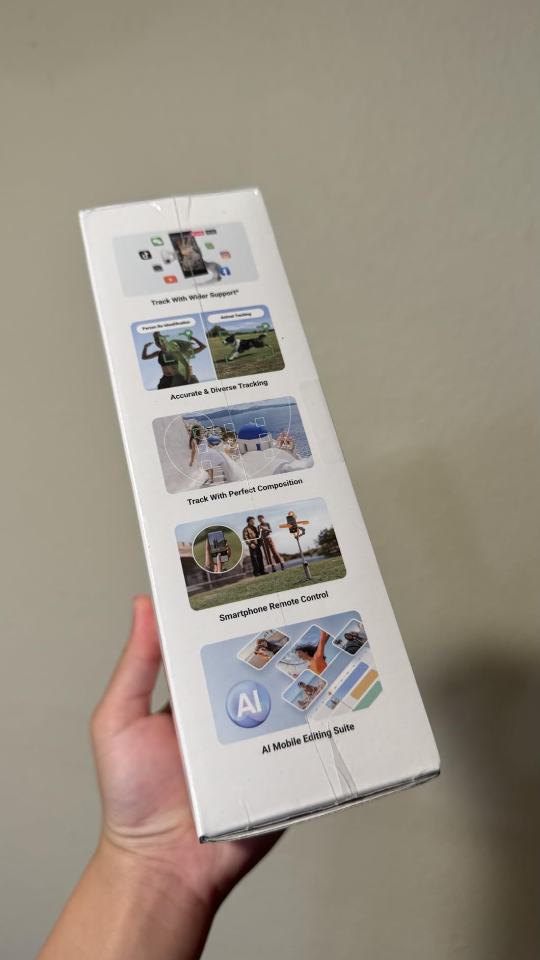 Insta360 Flow 2 White - Foldable AI Gimbal for iPhone, AI Tracking, Multi-Person Tracking, Built-in Tripod/Selfie Stick, Remote Control, iPhone/Android Portable Stabilizer - Customer Photo 2