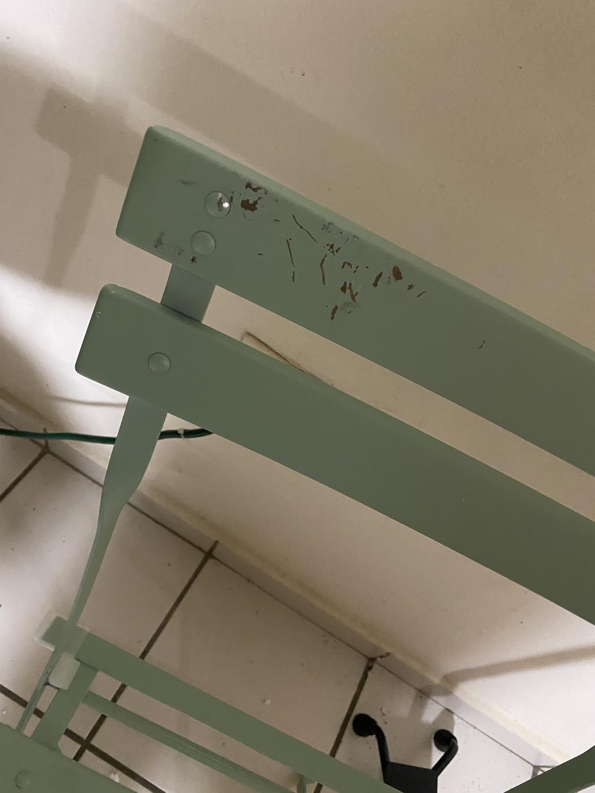 GarveeLife 3-Piece Folding Bistro Set, Foldable Patio Furniture Set with Premium Frame, Outdoor Bistro Table and Chairs Set of 2 for Patio, Garden and Balcony, Blue - Customer Photo 2