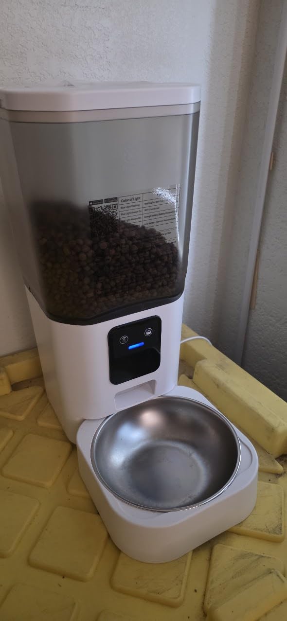Automatic Cat Feeder with 5G WiFi: Automatic Dog Feeder with Slow Feed & Smart APP Control, 7L Timed Auto Cat Food Dispenser with Alexa for Pets, Detachable for Easy Cleaning - 29 Cups - Customer Photo 2