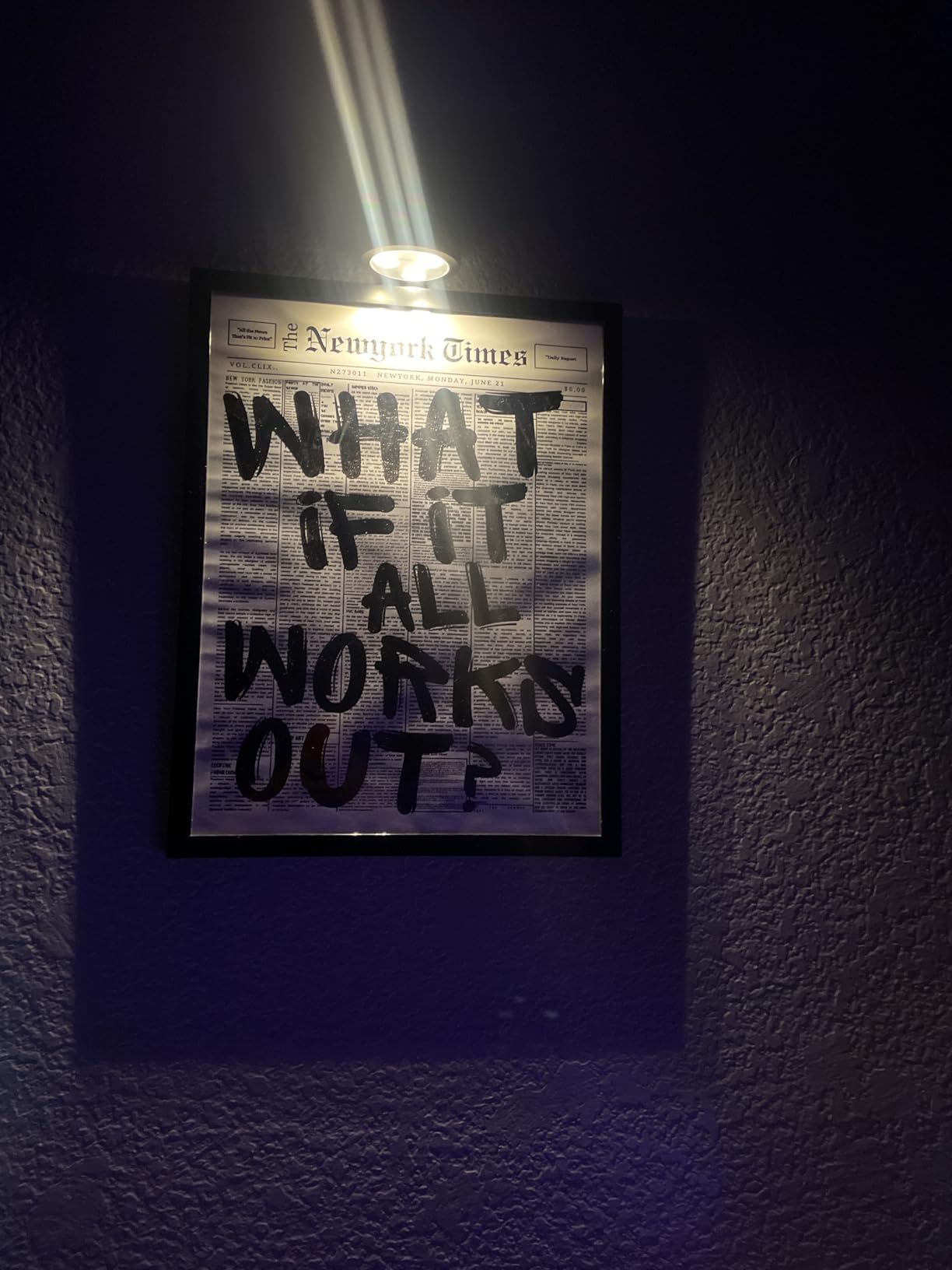 Retro Black And White Newspaper Poster What If It All Works Out Canvas Wall Art Positive Affirming Quote Minimalist Prints Painting For Home Bedroom Dorm Wall Decor 12x16in Unframed Customer Review Retro Black And White Newspaper Poster What If It All Works Out Canvas Wall Art Positive Affirming Quote Minimalist Prints Painting For Home Bedroom Dorm Wall Decor 12x16in Unframed - Customer Photo 3