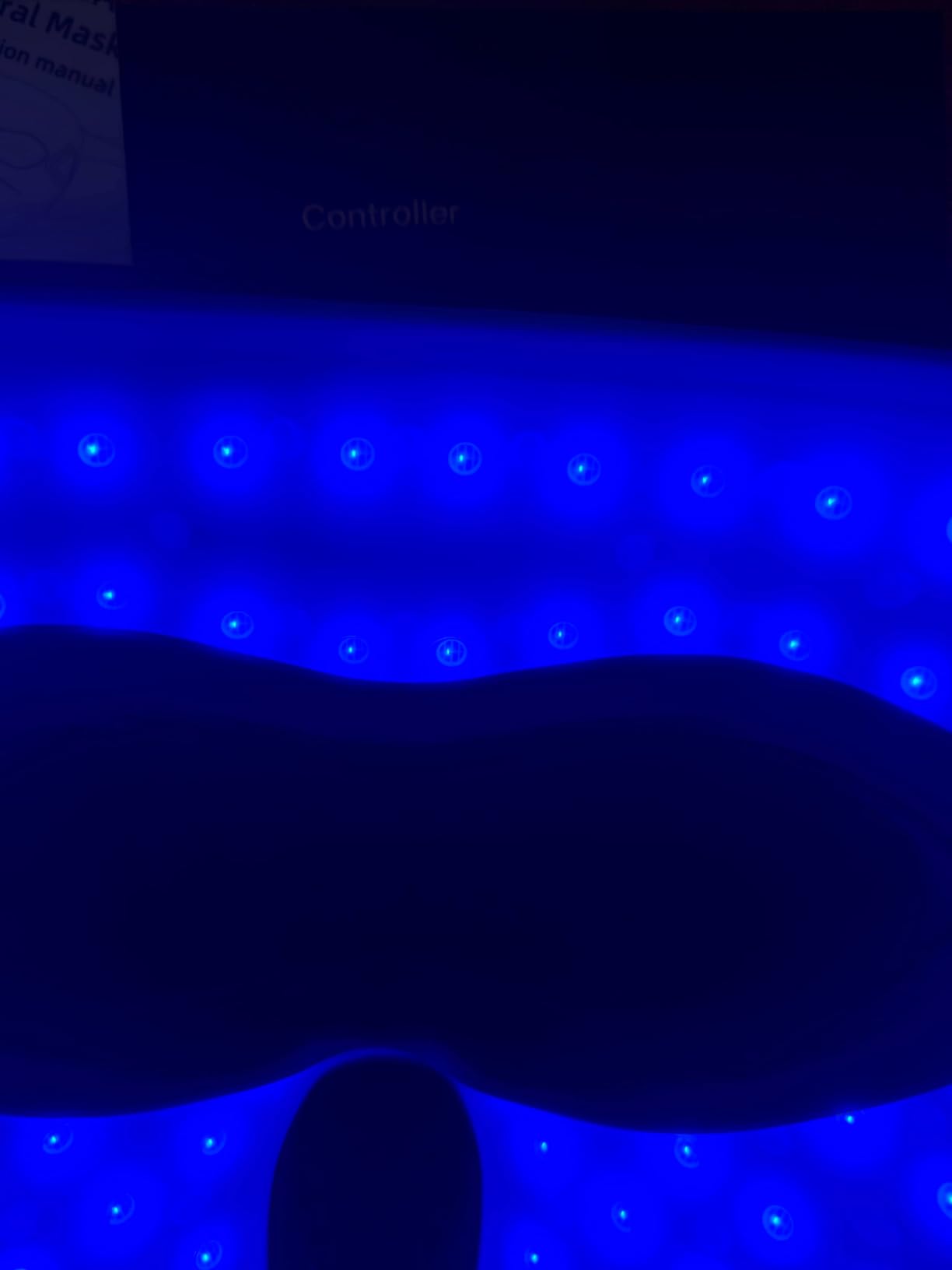 4D LED Face Mask Light Therapy, 4 Modes & 4000mAh Rechargeable Remote, Red Light Therapy for Face - 850nm Infrared & Red Light Mask, iQLED 5x Energy for Wrinkle & Acne Reduction, Timing Home & Travel - Customer Photo 2