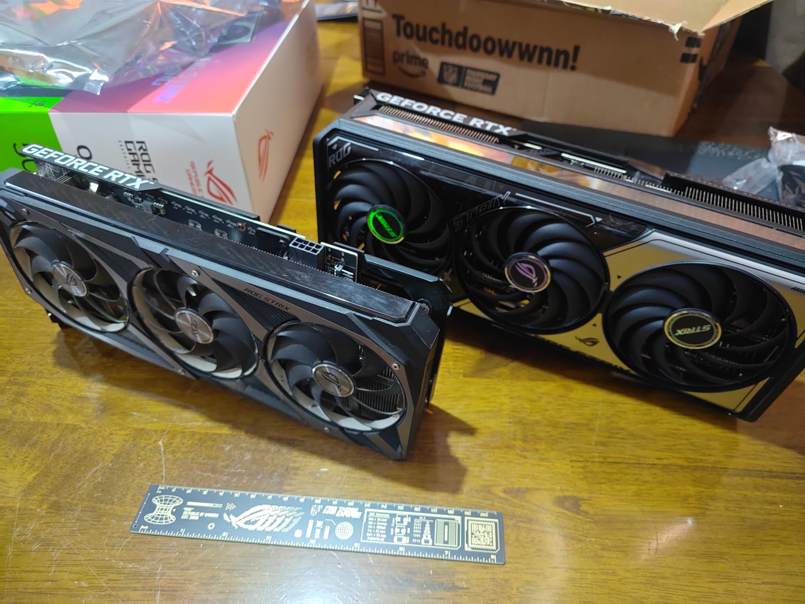 ASUS ROG Strix GeForce RTX 5070 Ti OC Edition 16GB GDDR7 Graphics Card (PCIe 5.0, HDMI/DP 2.1, 3.2-slot, Axial-tech fans, MaxContact design with vapor chamber, phase-change GPU thermal pad, aura sync) Customer Review ASUS ROG Strix GeForce RTX 5070 Ti OC Edition 16GB GDDR7 Graphics Card (PCIe 5.0, HDMI/DP 2.1, 3.2-slot, Axial-tech fans, MaxContact design with vapor chamber, phase-change GPU thermal pad, aura sync) - Customer Photo 2