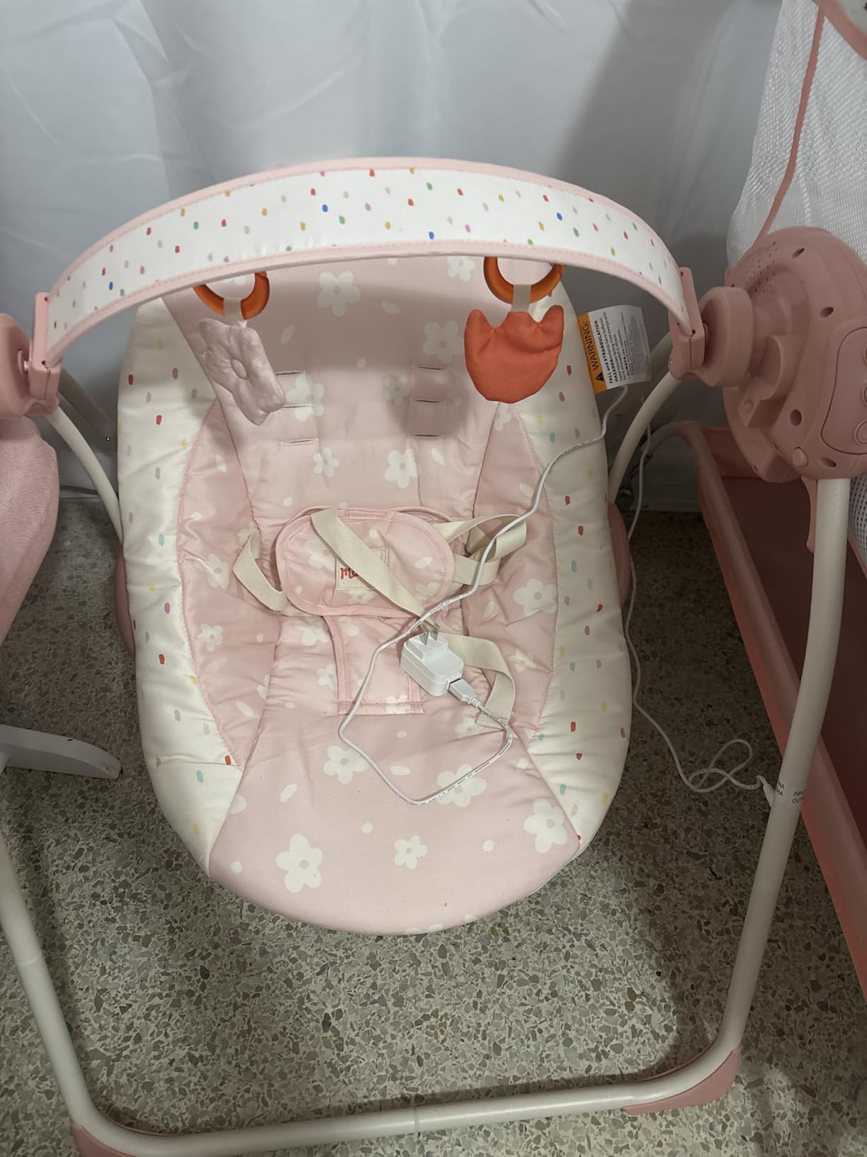 Baby Swings for Infants, Tiny Marvels Portable Swing with Adaptable Speed, Music, Removable-Toy-Bar, Foldable Infant Swing for Indoor and Outdoor Use, 0-9 Months 6-20 lbs(Sander Checker) Customer Review Baby Swings for Infants, Tiny Marvels Portable Swing with Adaptable Speed, Music, Removable-Toy-Bar, Foldable Infant Swing for Indoor and Outdoor Use, 0-9 Months 6-20 lbs(Sander Checker) - Customer Photo 1