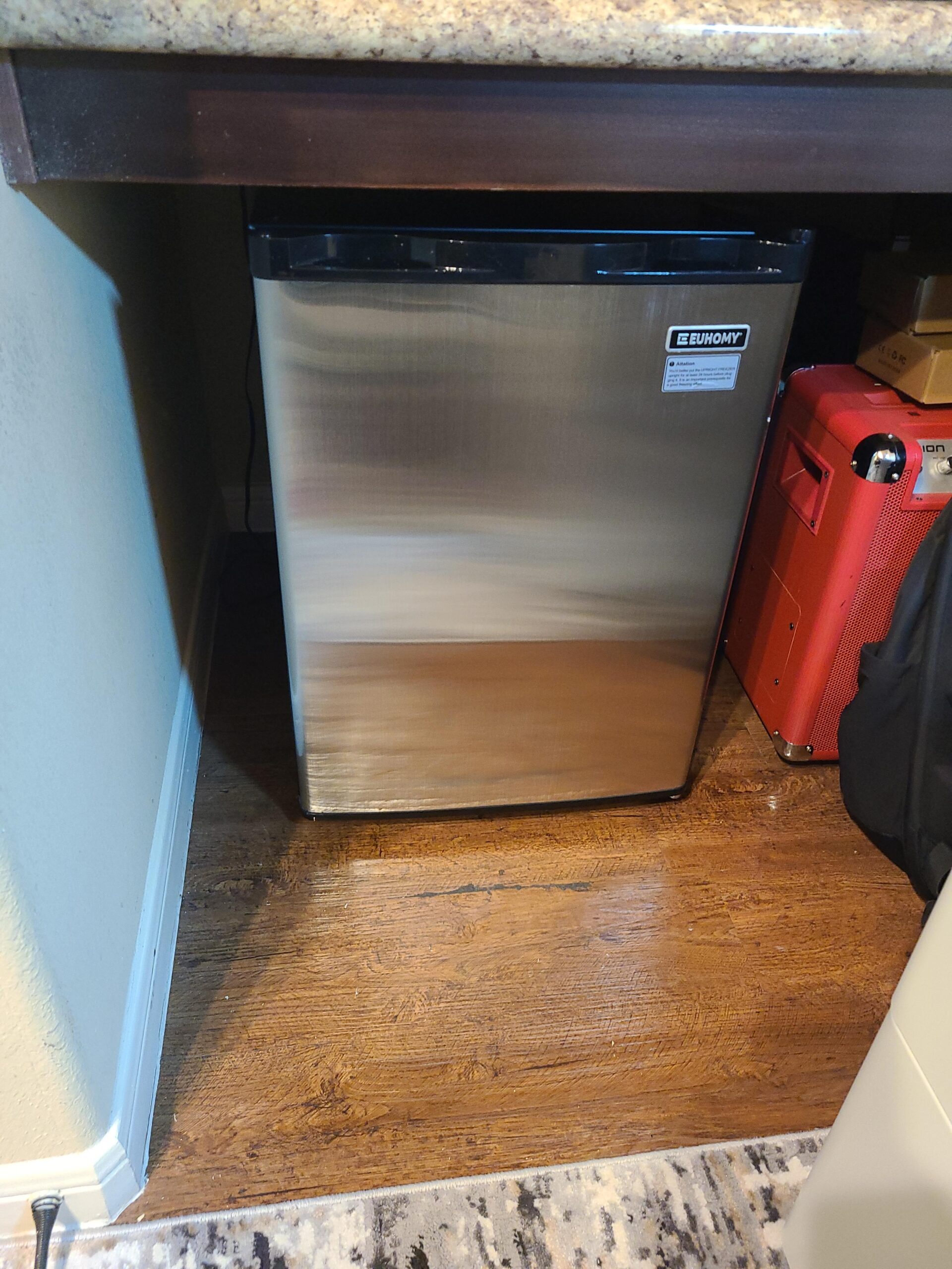 EUHOMY 3.5 Cu.Ft Chest Freezer with Wheels, Small Deep Freezer Adjustable 7 Thermostat, Quiet Mini Freezer Free-Standing Top Door, Energy Saving for Apartment/Garage/Basement/Dorm/Home, New Black - Customer Photo 1