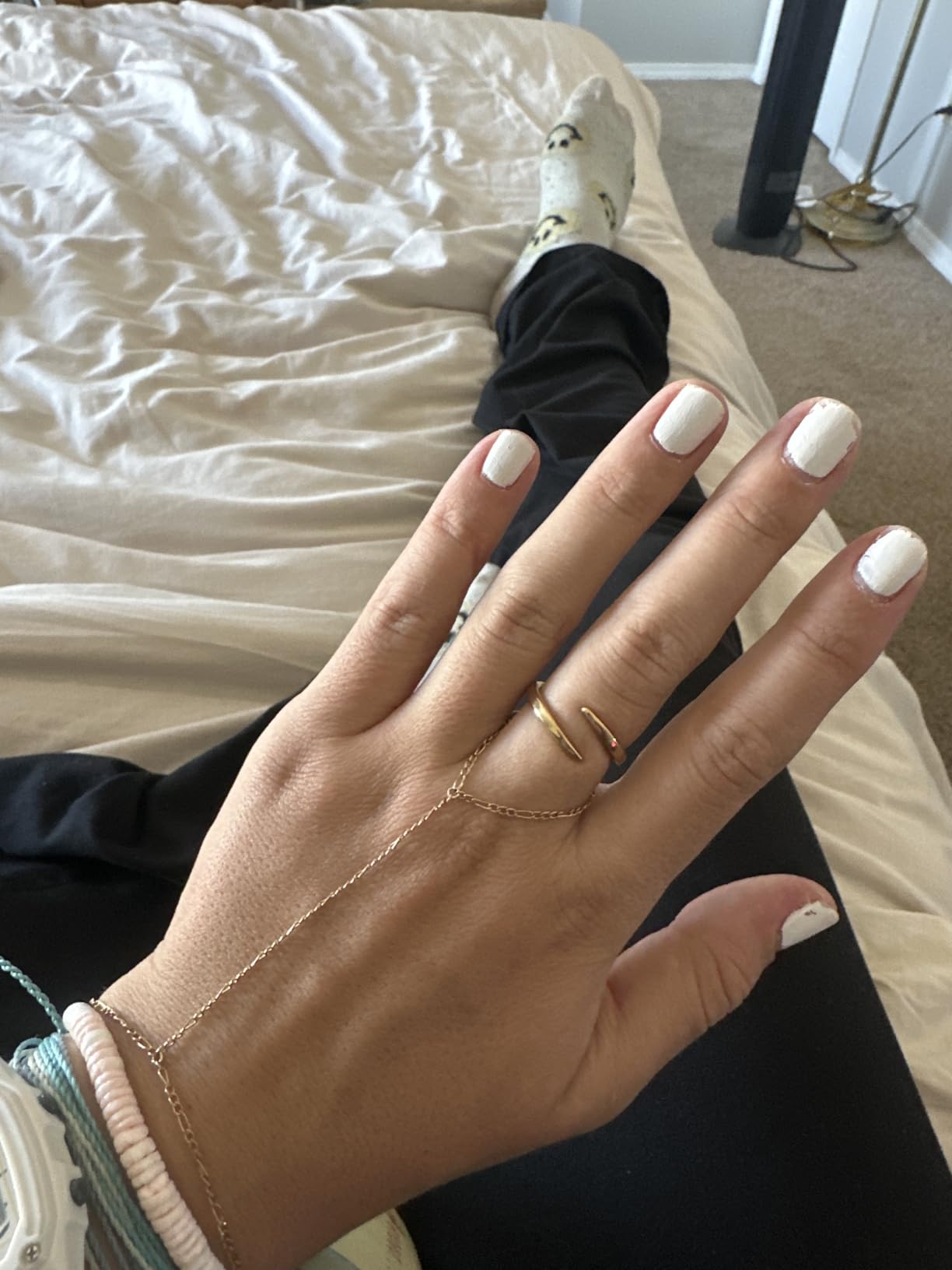 Gold Engagement Rings for Women, Wedding Promise Rings for Her, Diamond Pinky Thumb Eternity Band Jewelry for Couples Non Tarnish Size 5-12 - Customer Photo 1