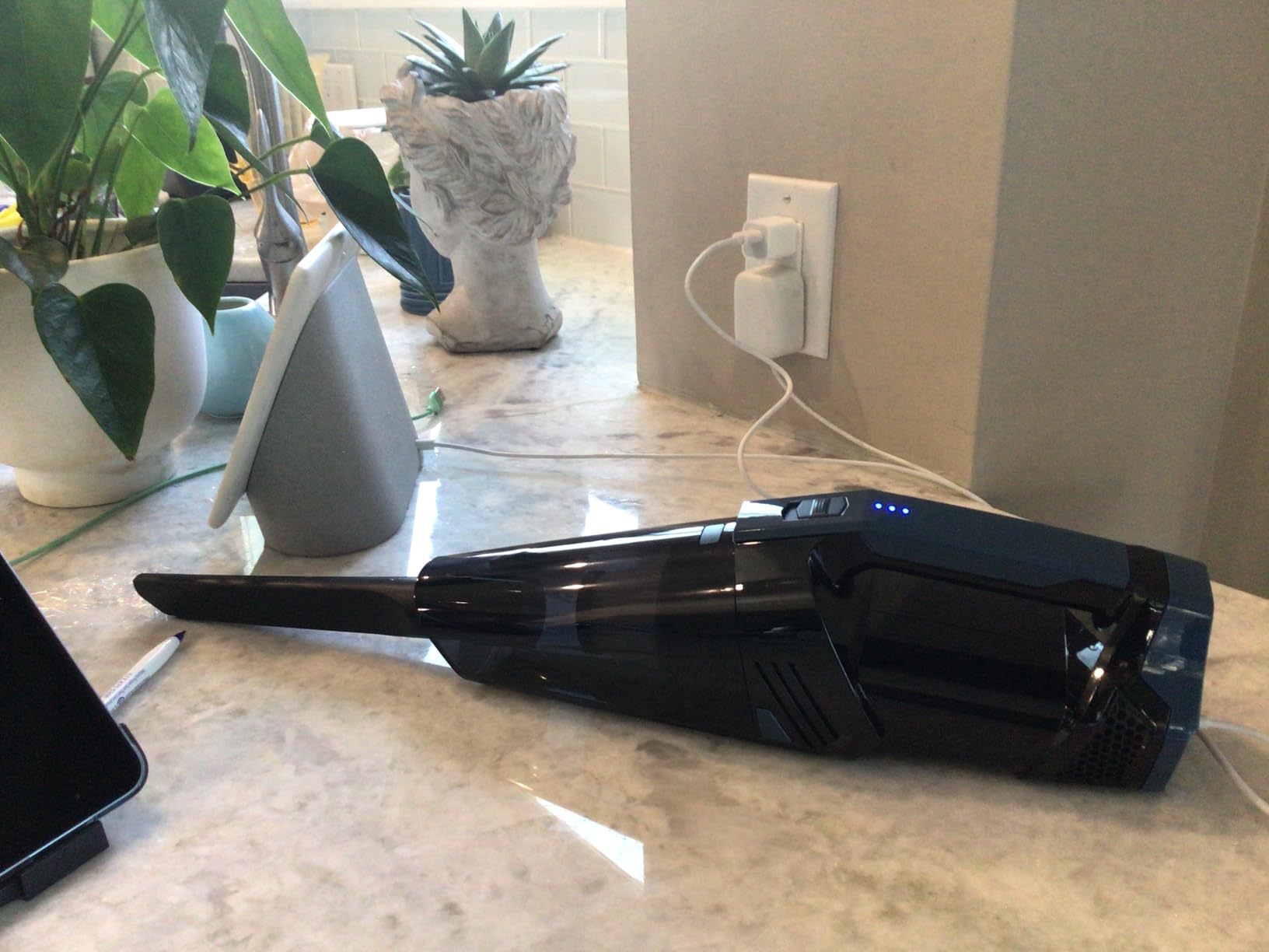 Cordless Car Vacuum Lightweight High Power Handheld Vacuum Cleaner with LED Light, Hand Vacuum for Car Home Office and Pet Hair, BlackBlue Customer Review Cordless Car Vacuum Lightweight High Power Handheld Vacuum Cleaner with LED Light, Hand Vacuum for Car Home Office and Pet Hair, BlackBlue - Customer Photo 1