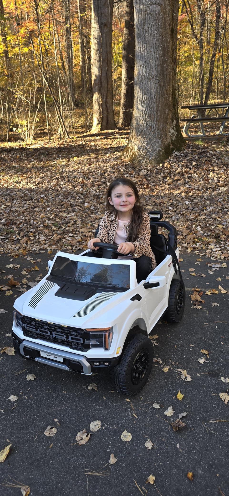 24V Ride on Car for Big Kids, Licensed Ford F-150 Raptor 2 Seater Ride on Toy with Remote Control, Ride on Track w/4-Wheeler Suspension, LED Lights, Bluetooth, Music, Soft Start (24V, Red) - Customer Photo 1