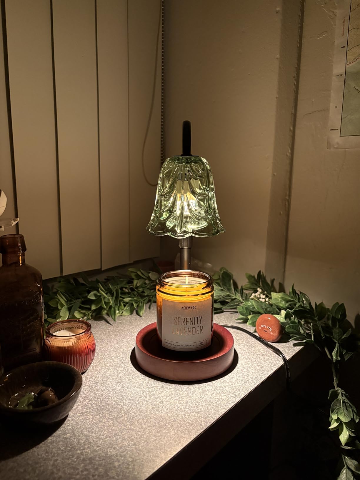 Funistree Candle Warmer Lamp, Gold Candle Lamp Warmer with Timer & Dimmer with 2 Bulbs, Birthday Gifts for Women Mom, Christmas Gifts, House Warming Gifts New Home Bedroom Decor, Height Adjustable - Customer Photo 1