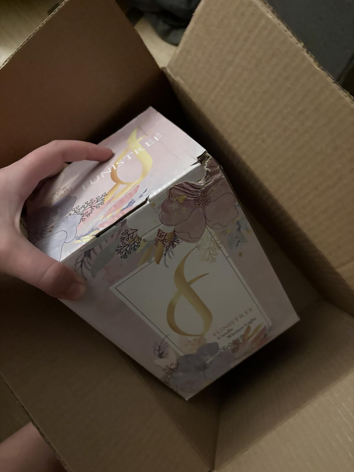 Funistree Candle Warmer Lamp, Gold Candle Lamp Warmer with Timer & Dimmer with 2 Bulbs, Birthday Gifts for Women Mom, Christmas Gifts, House Warming Gifts New Home Bedroom Decor, Height Adjustable - Customer Photo 2