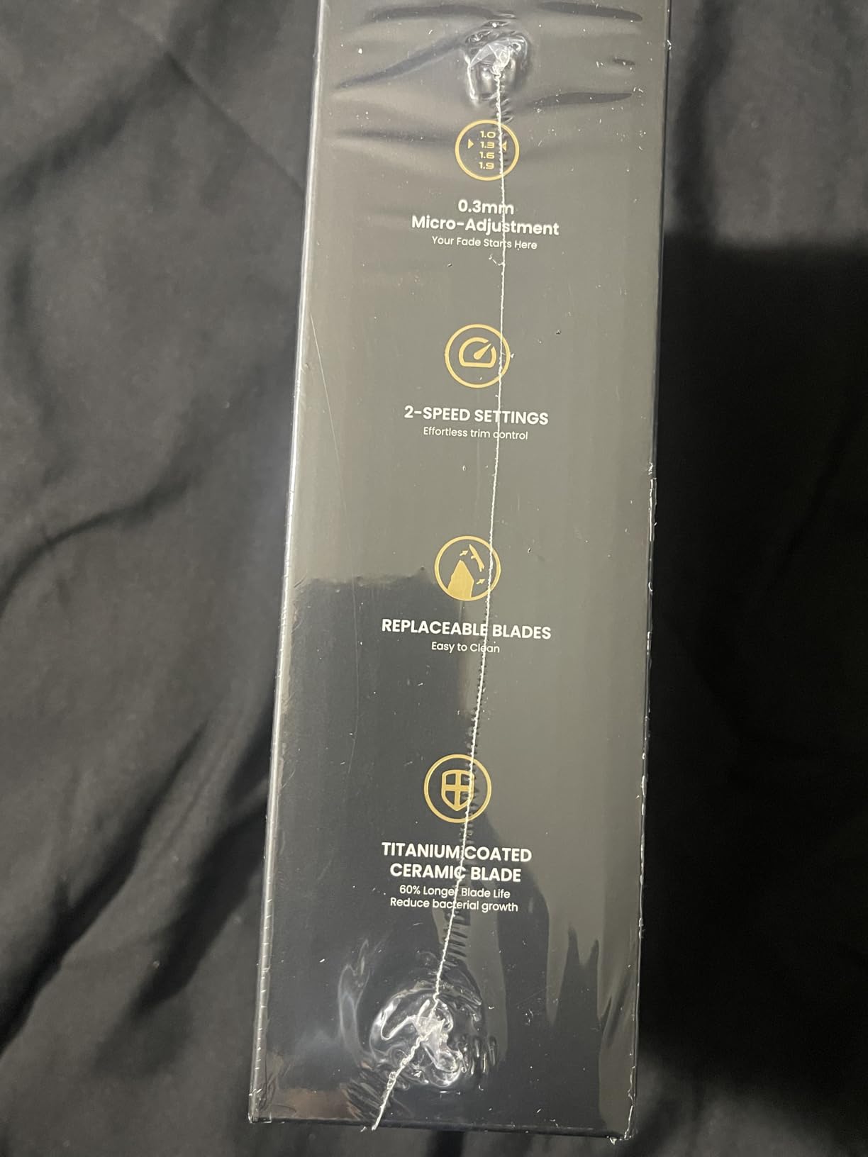 Hair Clippers for Men, Cordless Hair Clipper Kit, Adjustable 4 Length Setting, 2-Speed Settings, Replaceable Ceramic Blade Heads, Rechargeable Hair Clippers for Family (Black) - Customer Photo 2