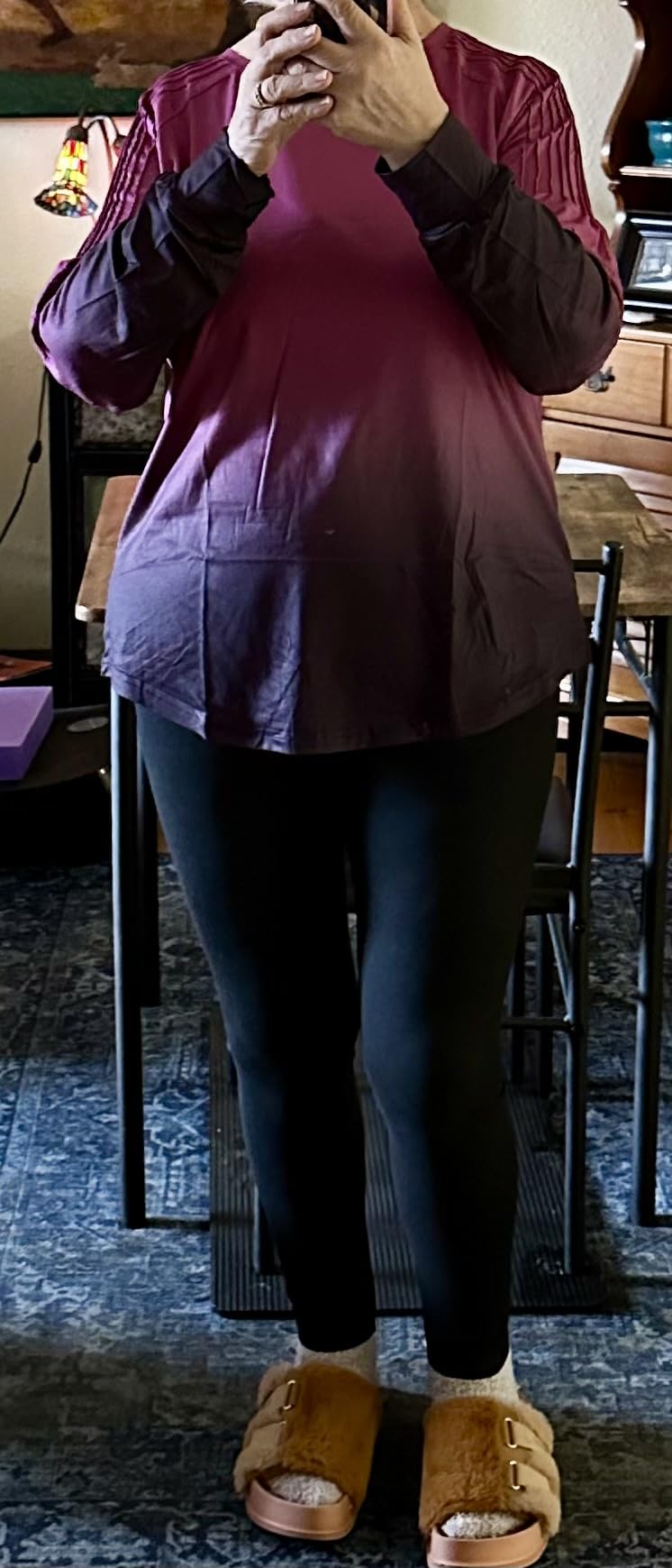 Fleece Lined Leggings Women 2 Pack, Women's High Waisted Thermal Warm Winter Leggings for Workout Customer Review Fleece Lined Leggings Women 2 Pack, Women's High Waisted Thermal Warm Winter Leggings for Workout - Customer Photo 1