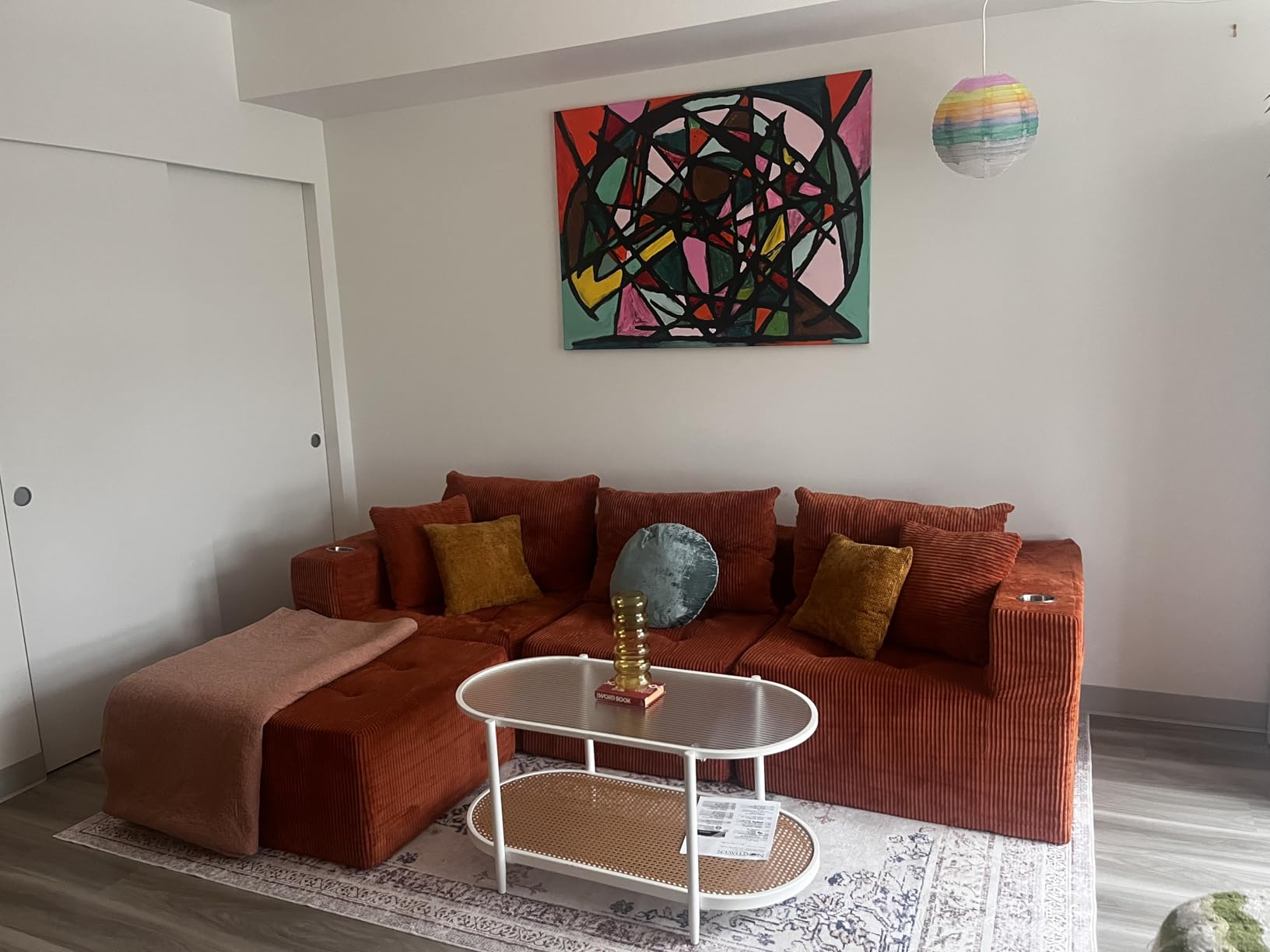 MAXYOYO Modular Sectional Sofa Couch, U Shaped Modern Cloud Couch with 2 Ottomans, Sofa in A Box, Tufted 6-Seat Boneless Sleeper Chair for Living Room, No Assembly Required, Black - Customer Photo 1