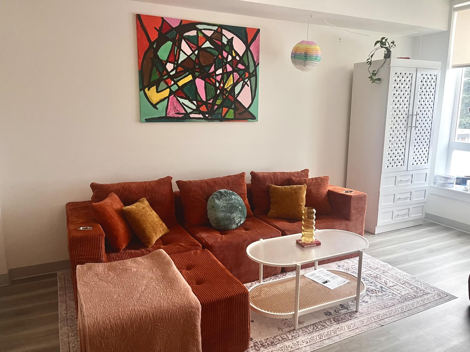 MAXYOYO Modular Sectional Sofa Couch, U Shaped Modern Cloud Couch with 2 Ottomans, Sofa in A Box, Tufted 6-Seat Boneless Sleeper Chair for Living Room, No Assembly Required, Black - Customer Photo 2