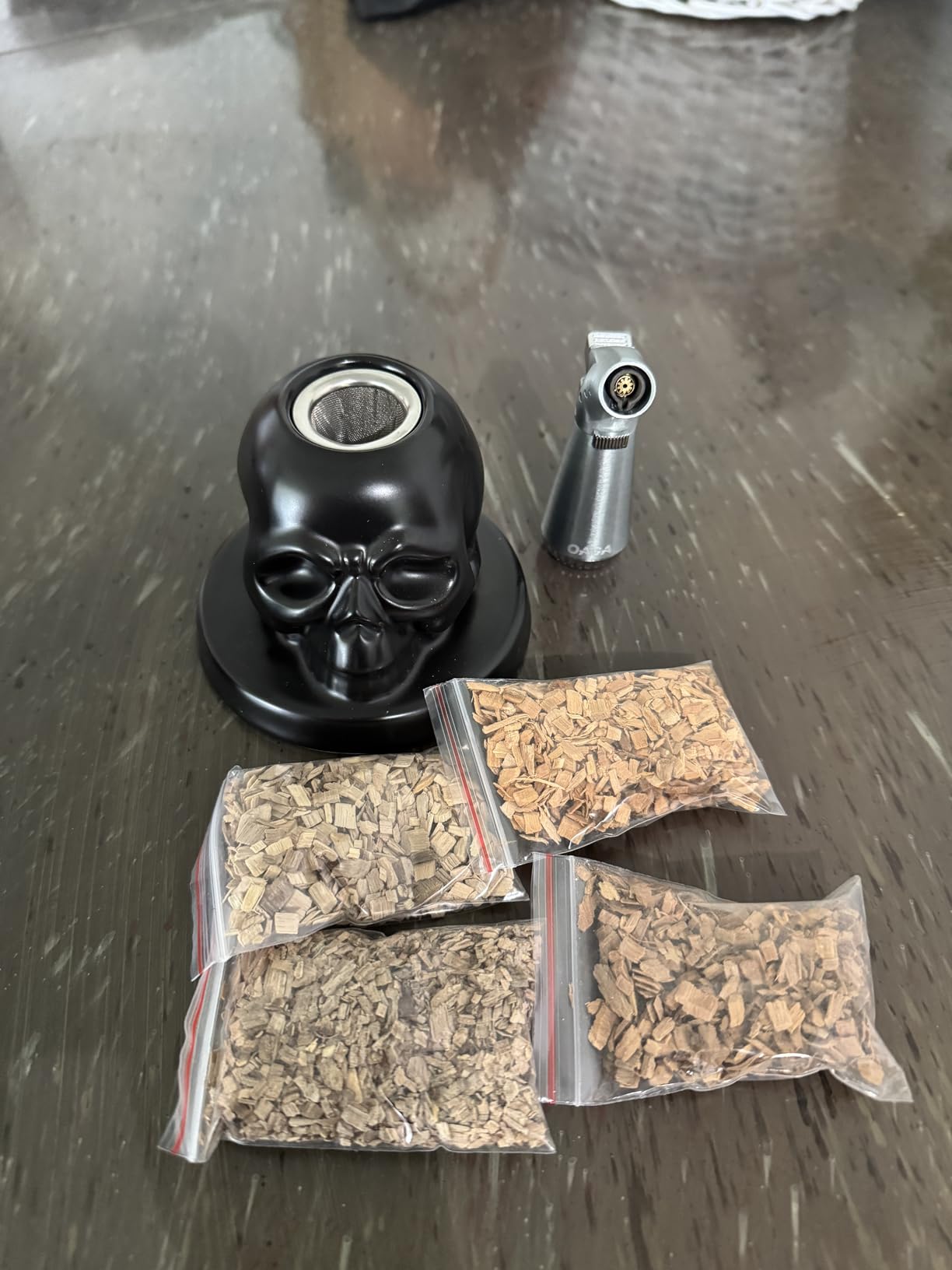 Whiskey Smoker Kit with Torch 21-Piece & 6 Wood Chips - Old Fashioned Cocktail Smoker Kit for Bourbon, Eco-Friendly Gifts for Men/Dad/Husband (Birthday/Christmas/Father's Day) - Customer Photo 1