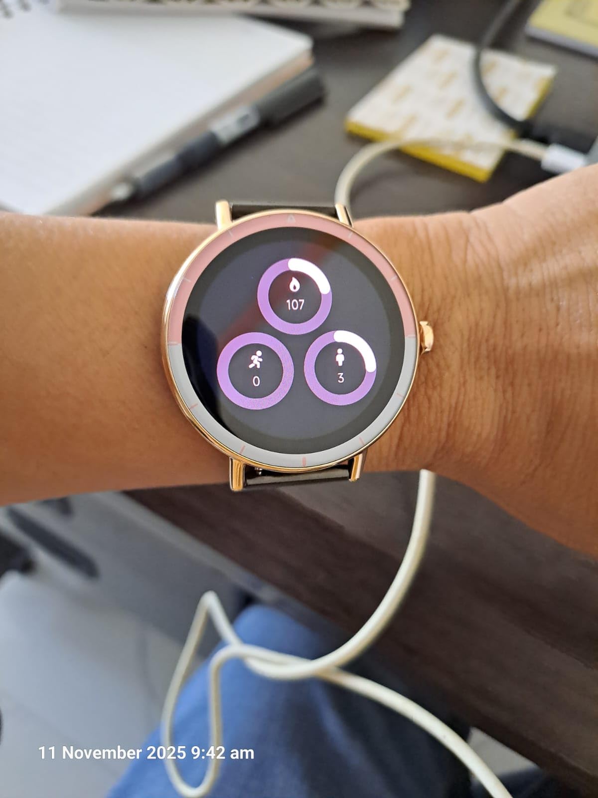 KEEPONFIT Smart Watches for Women Android/iPhone, IP68 Waterproof Fitness Tracker with Bluetooth Calls(Answer&Make), Activity Pedometer/Heart Rate/SpO2 Monitor/100+ Sports Model Customer Review KEEPONFIT Smart Watches for Women Android/iPhone, IP68 Waterproof Fitness Tracker with Bluetooth Calls(Answer&Make), Activity Pedometer/Heart Rate/SpO2 Monitor/100+ Sports Model - Customer Photo 2