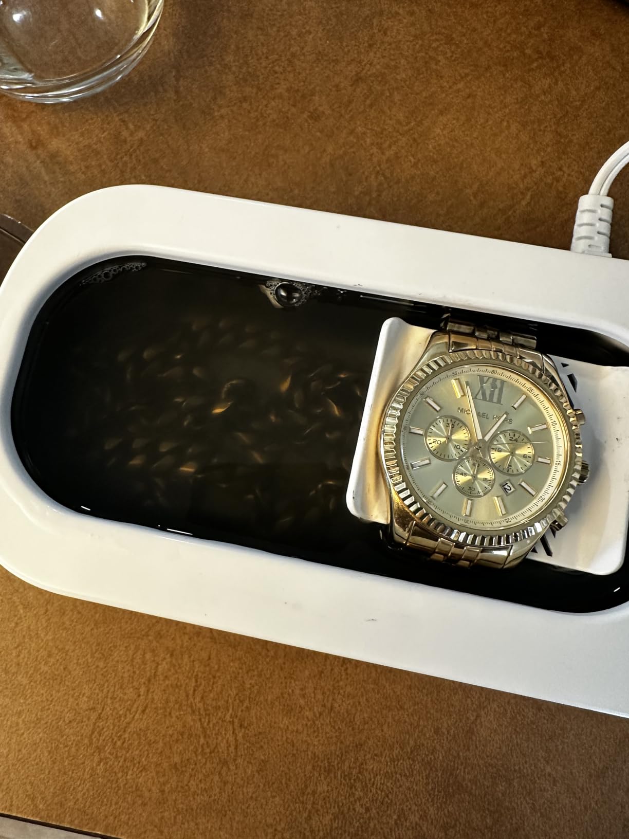 Ultrasonic Jewelry Cleaner Machine: 48KHz Ultra Sonic Cleaner for Jewelry,Eyeglass,Rings,Watch Band,Dentures,with Dual Cleaning Modes,350ML 304 Stainless Steel Tank,Gift for Wife,Mom,Daughter - Customer Photo 1