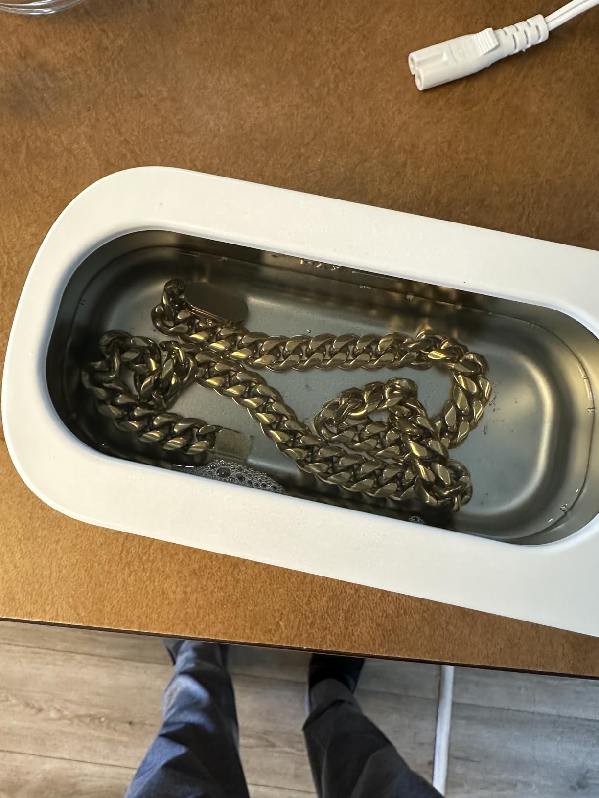 Ultrasonic Jewelry Cleaner Machine: 48KHz Ultra Sonic Cleaner for Jewelry,Eyeglass,Rings,Watch Band,Dentures,with Dual Cleaning Modes,350ML 304 Stainless Steel Tank,Gift for Wife,Mom,Daughter - Customer Photo 2